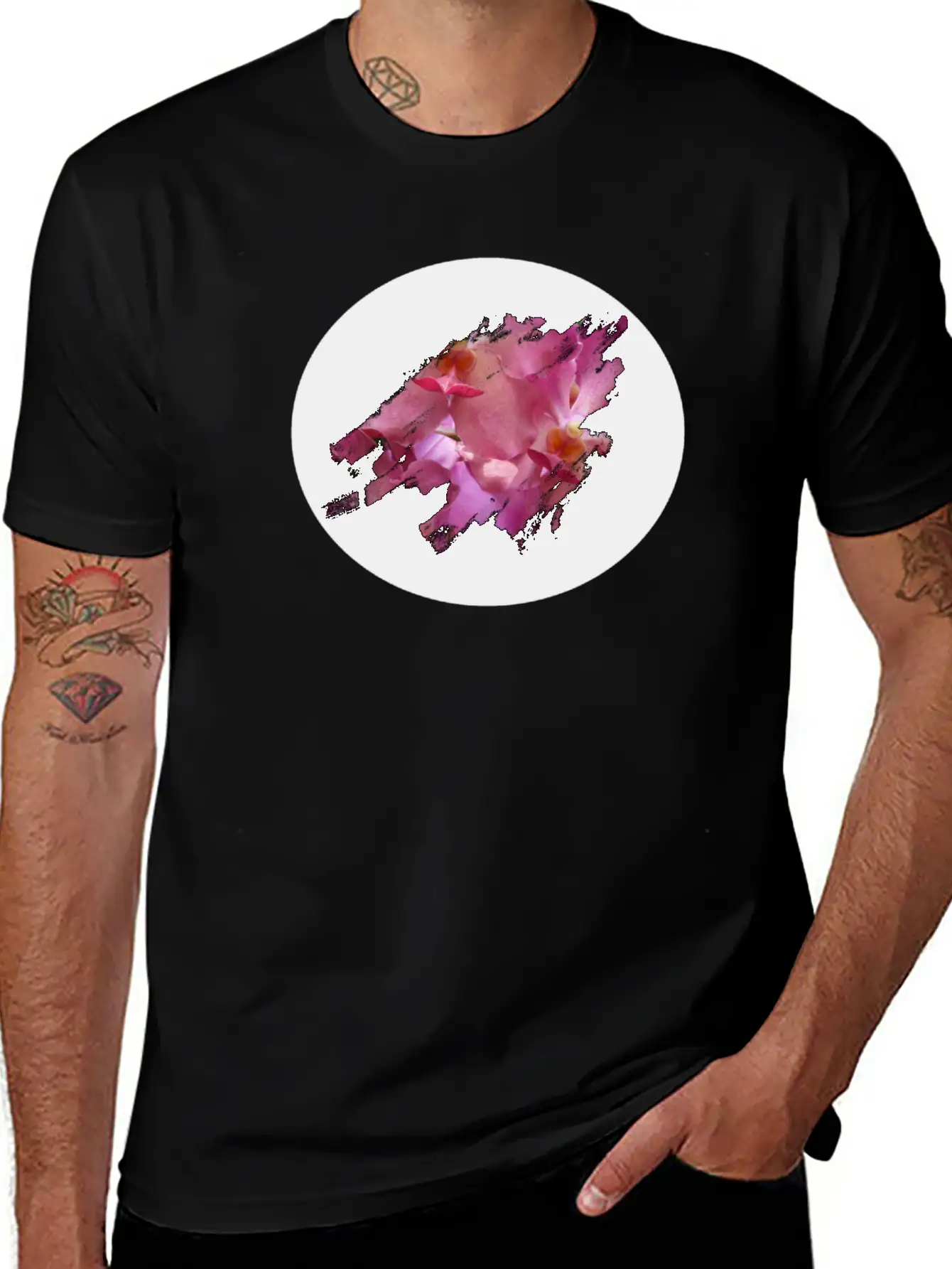 Vanda Orchid Classic Fit Graphic Tee For Daily Comfort – Unisex Cotton Shirt