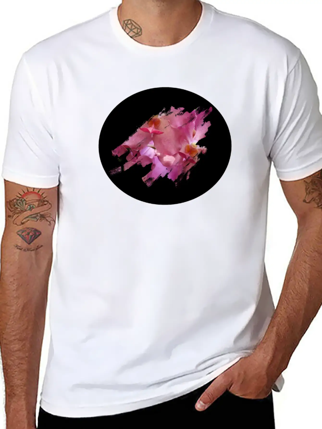 Vanda Orchid Classic Fit Graphic Tee For Daily Comfort – Unisex Cotton Shirt