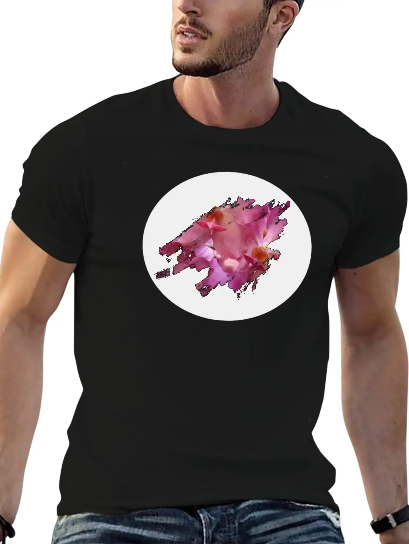 Vanda Orchid Classic Fit Graphic Tee For Daily Comfort – Unisex Cotton Shirt