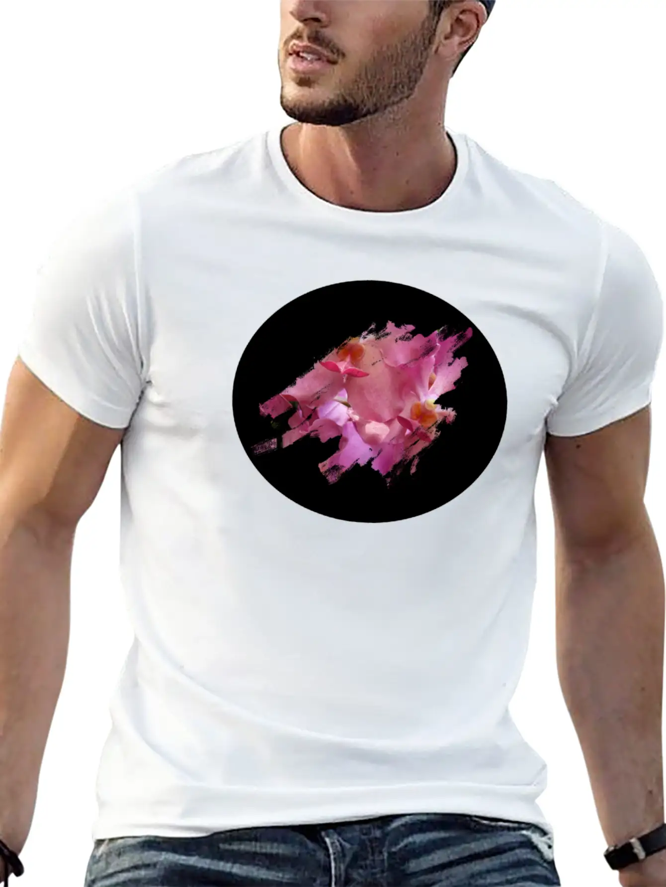 Vanda Orchid Classic Fit Graphic Tee For Daily Comfort – Unisex Cotton Shirt