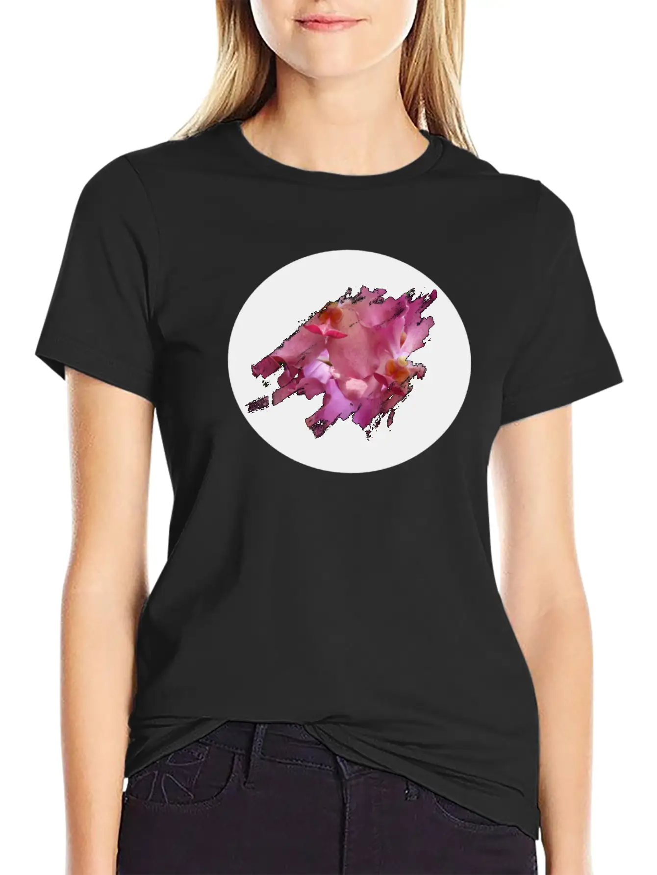 Vanda Orchid Classic Fit Graphic Tee For Daily Comfort – Unisex Cotton Shirt