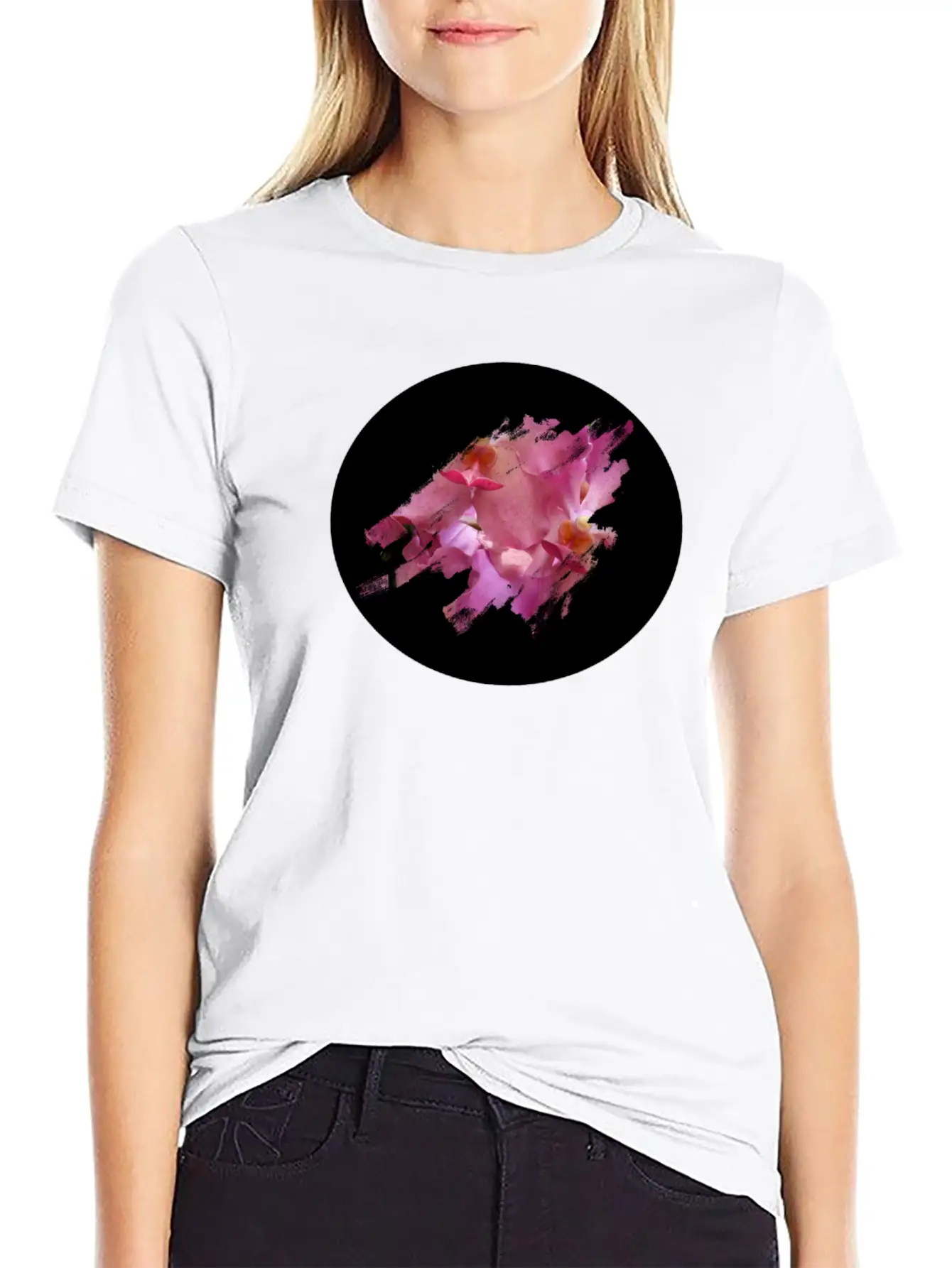 Vanda Orchid Classic Fit Graphic Tee For Daily Comfort – Unisex Cotton Shirt