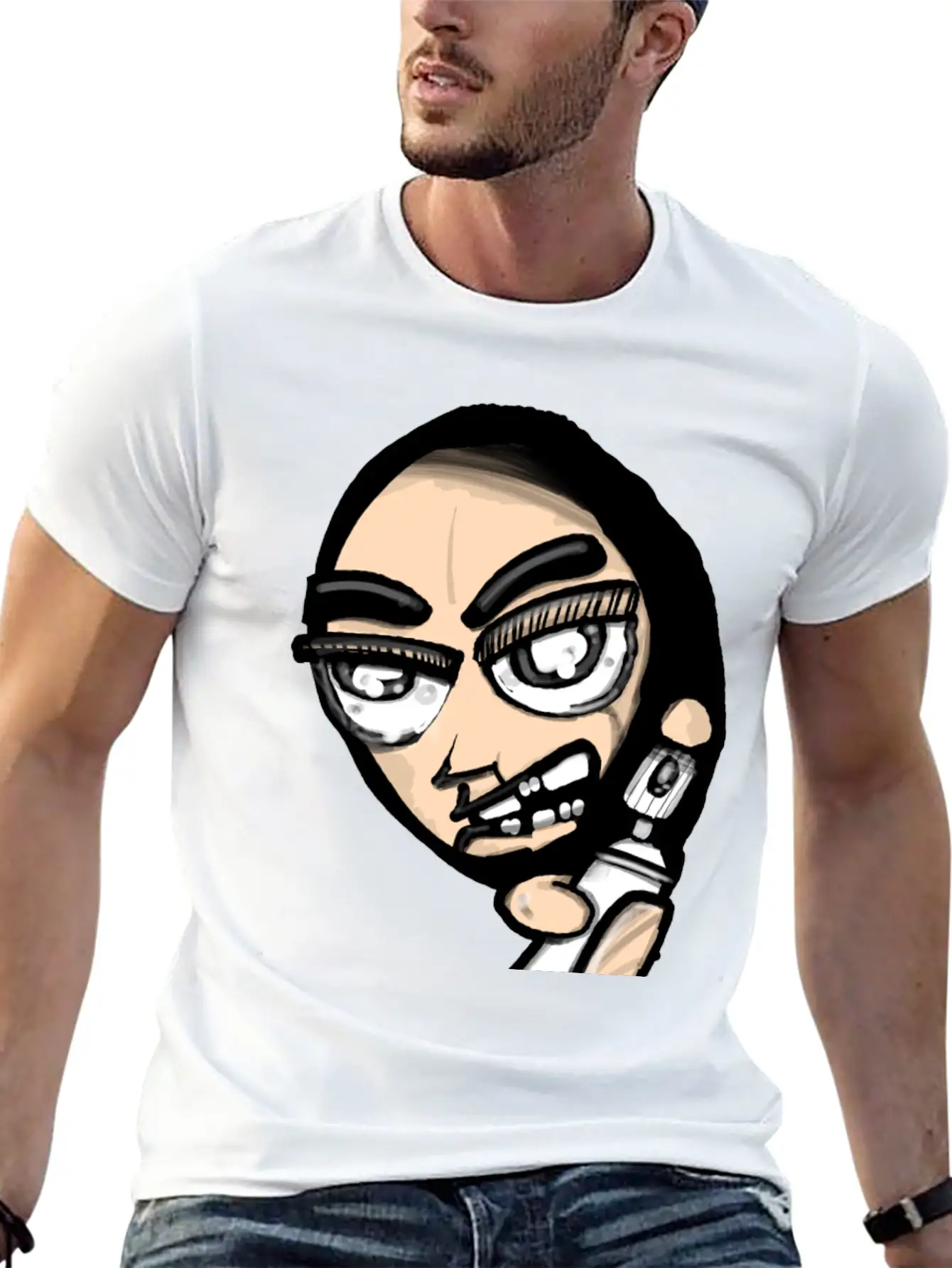Vandal Cartoon Modern Fit Casual T-Shirt – Clean And Versatile Design