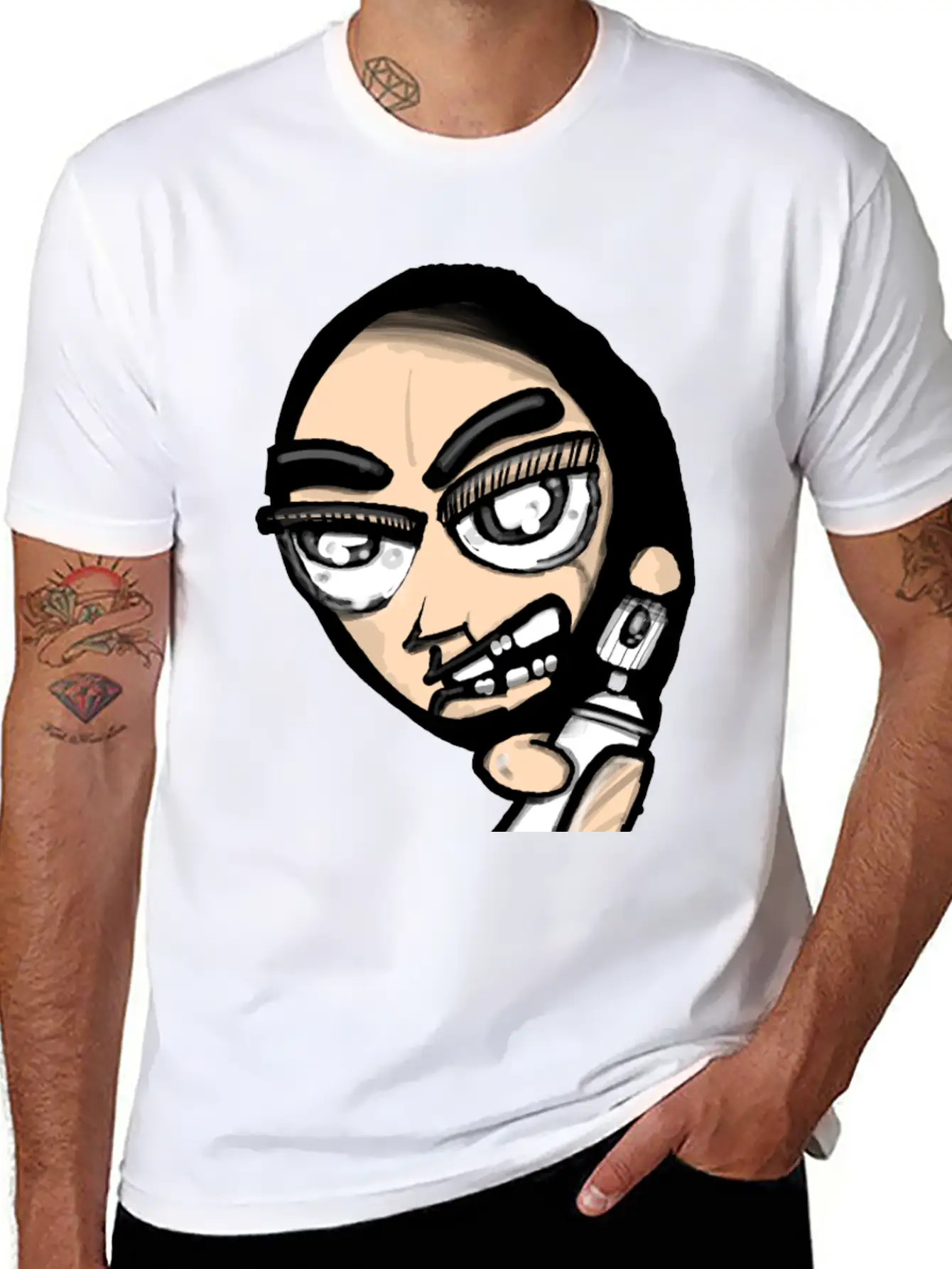 Vandal Cartoon Modern Fit Casual T-Shirt – Clean And Versatile Design