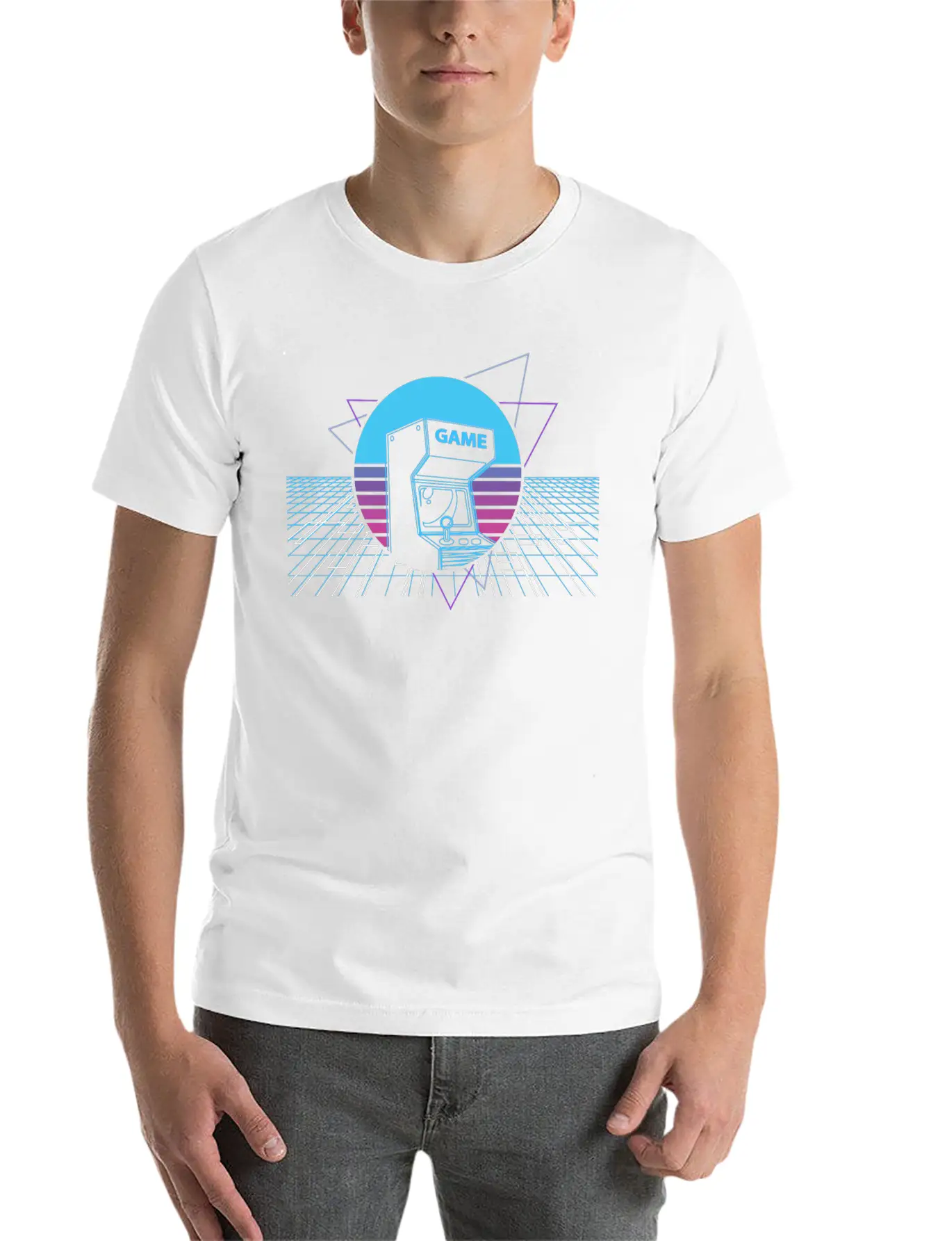 Vaporwave Arcade Gaming Video Game Game Nerd Lightweight Cotton T-Shirt – Daily Comfort Graphic Shirt