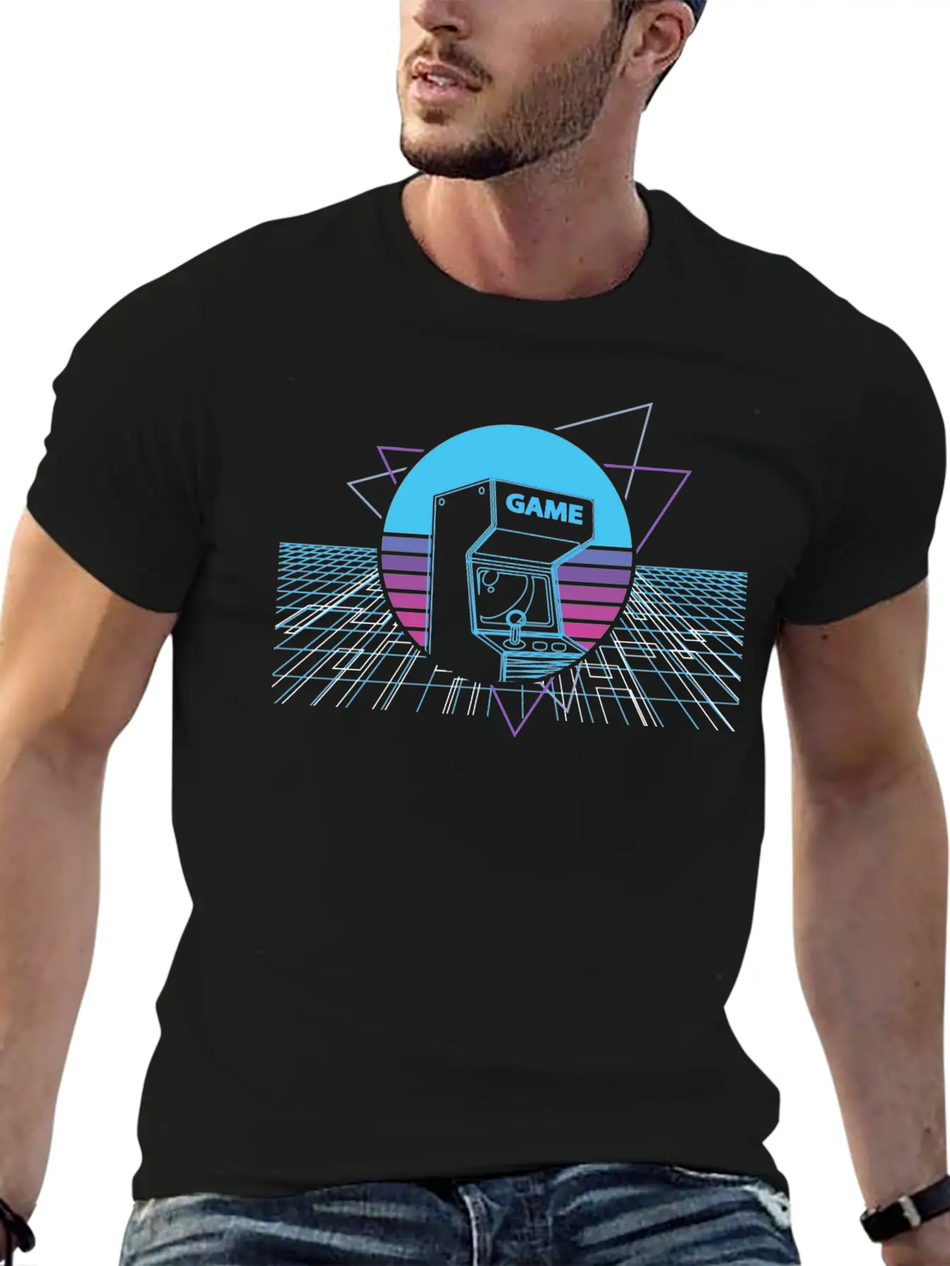 Vaporwave Arcade Gaming Video Game Game Nerd Lightweight Cotton T-Shirt – Daily Comfort Graphic Shirt