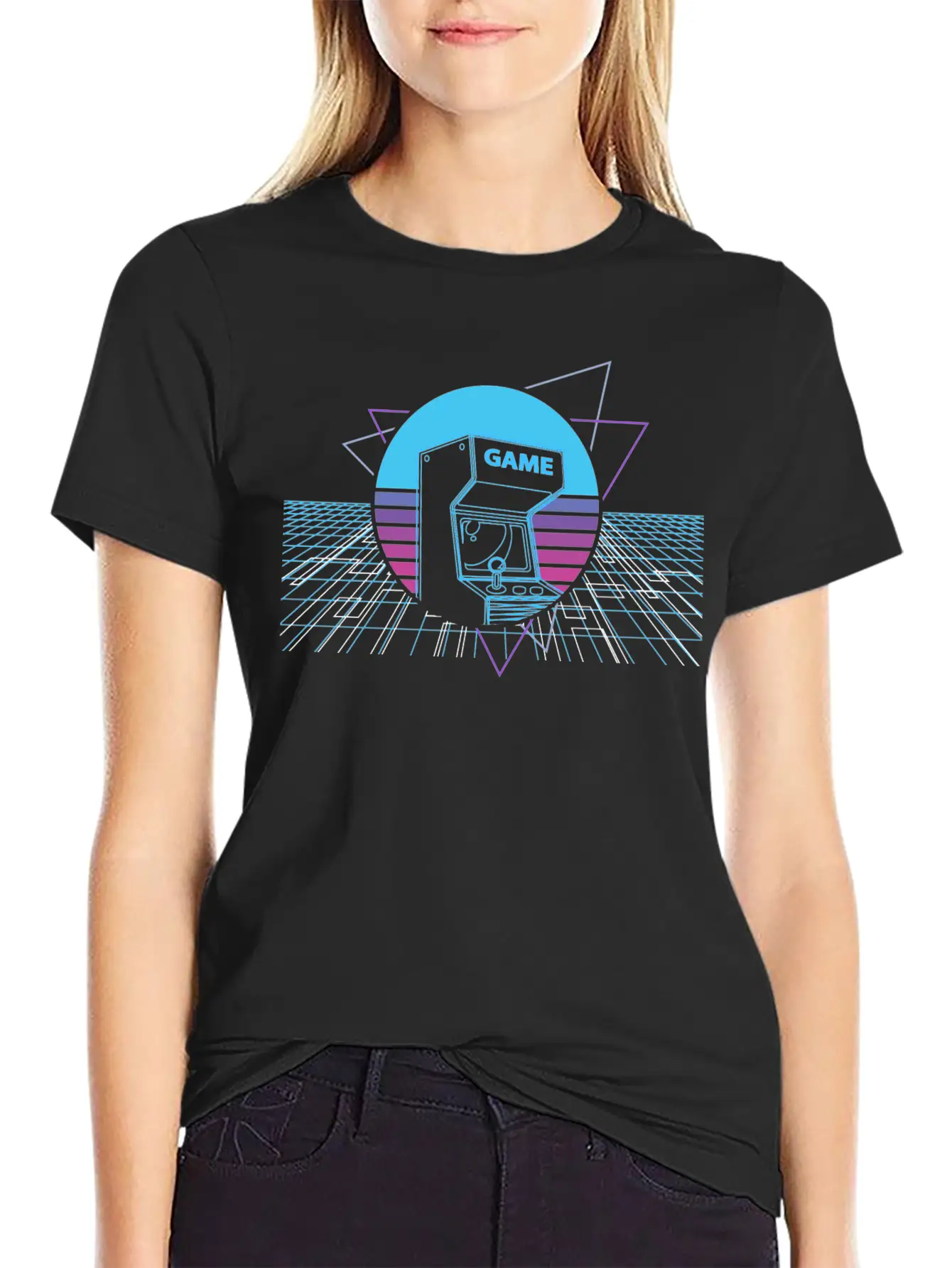 Vaporwave Arcade Gaming Video Game Game Nerd Lightweight Cotton T-Shirt – Daily Comfort Graphic Shirt
