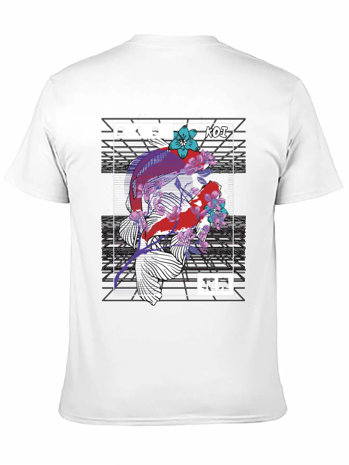 Vaporwave Koi Fish Japan Sakura Carp Breeder Basic Graphic T-Shirt – Daily Comfort In Soft Cotton