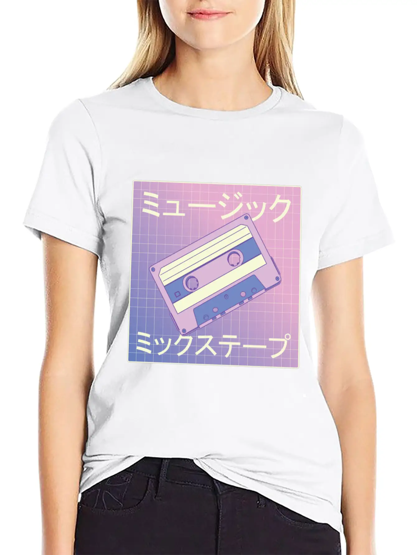 Vaporwave Mixtape - Japan Retro Music Cassette Classic Fit Graphic Tee For Daily Comfort – Unisex Cotton Shirt