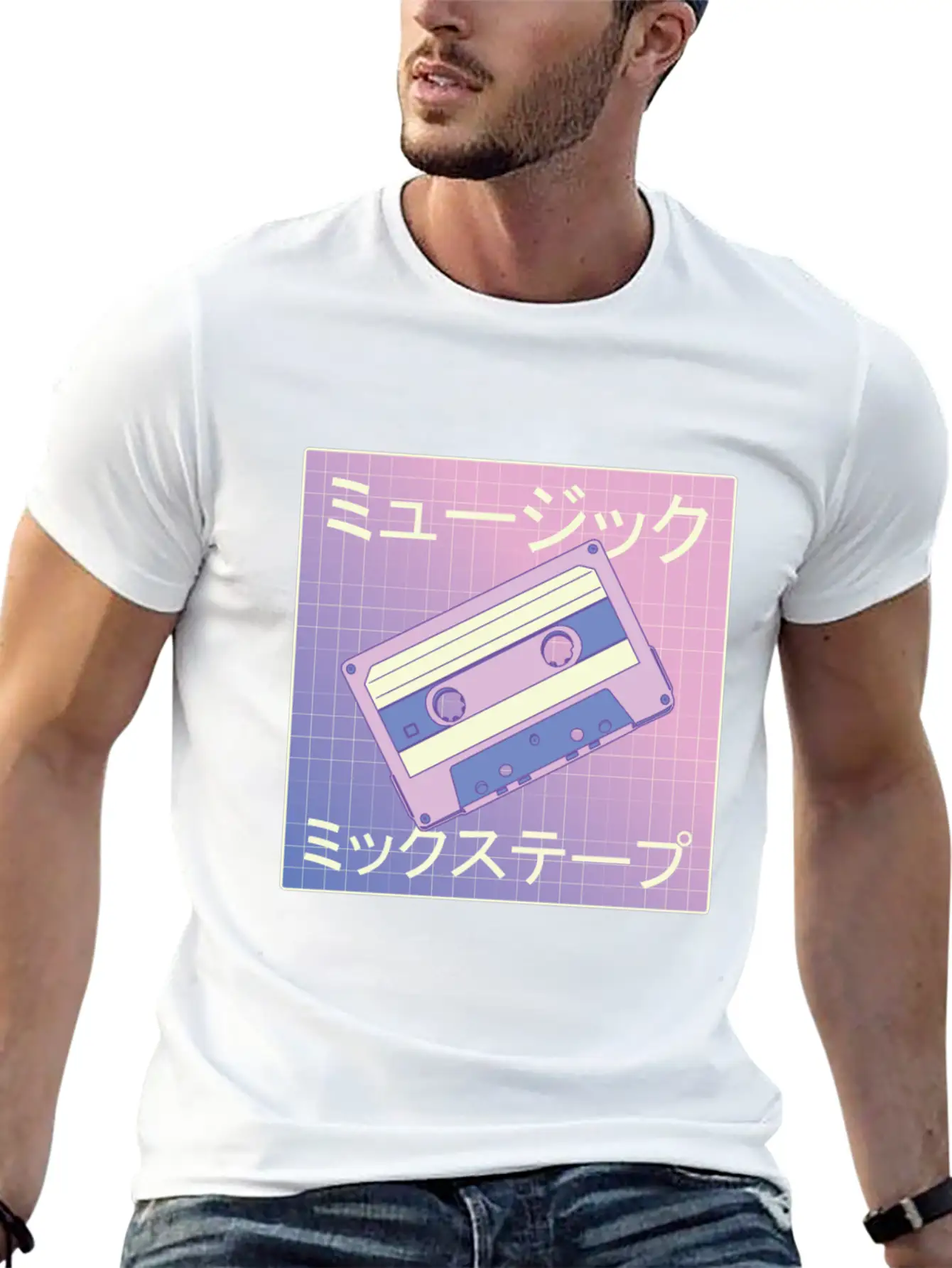 Vaporwave Mixtape - Japan Retro Music Cassette Classic Fit Graphic Tee For Daily Comfort – Unisex Cotton Shirt