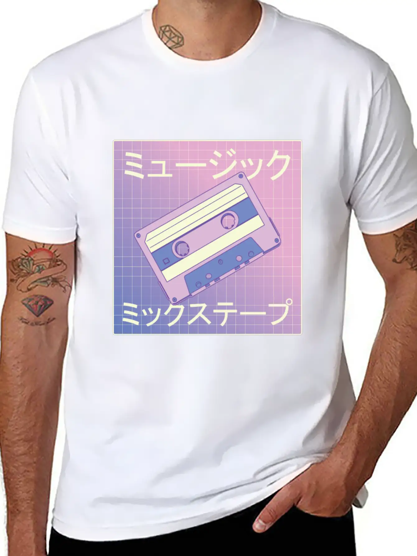 Vaporwave Mixtape - Japan Retro Music Cassette Classic Fit Graphic Tee For Daily Comfort – Unisex Cotton Shirt