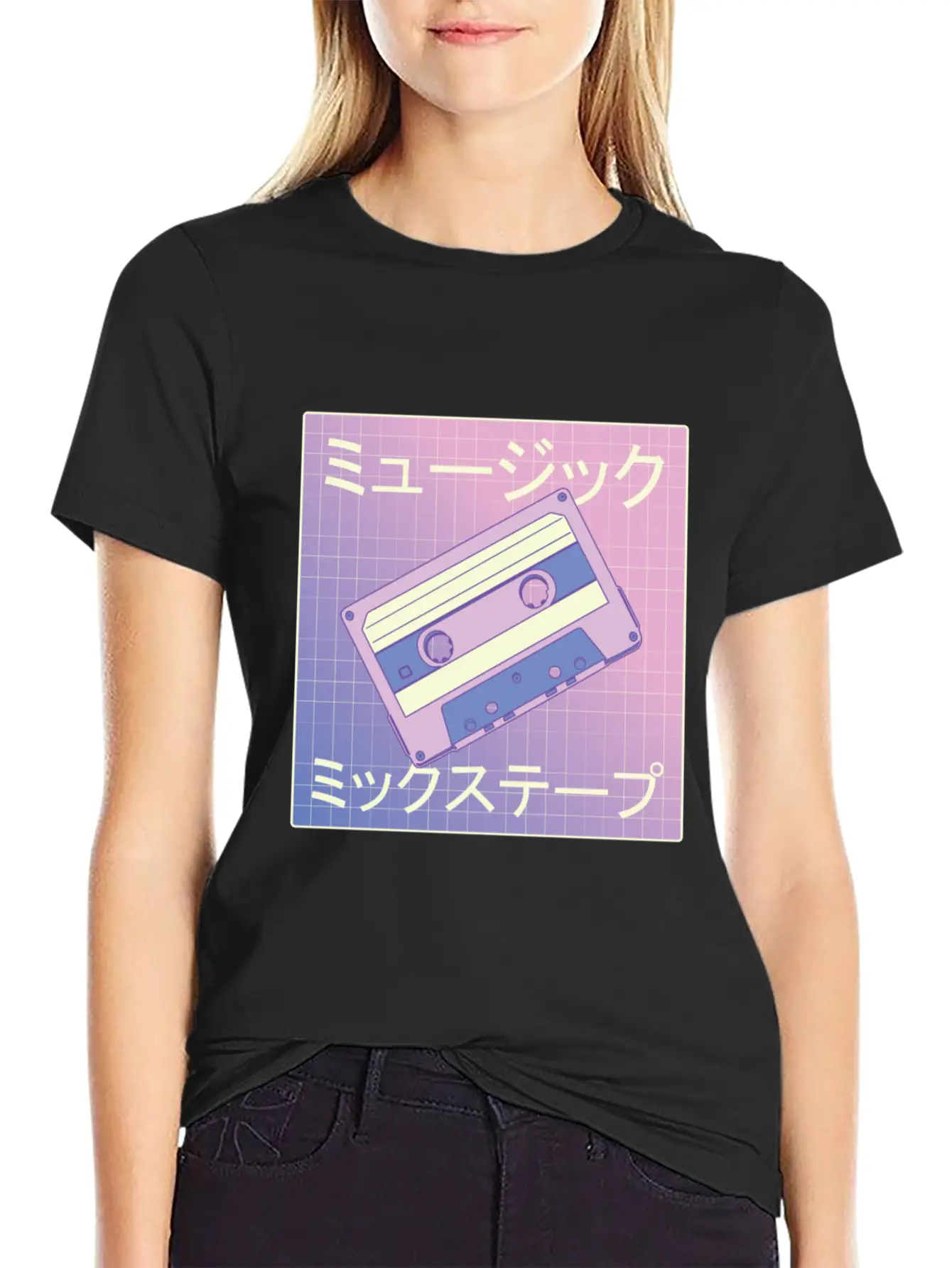 Vaporwave Mixtape - Japan Retro Music Cassette Classic Fit Graphic Tee For Daily Comfort – Unisex Cotton Shirt