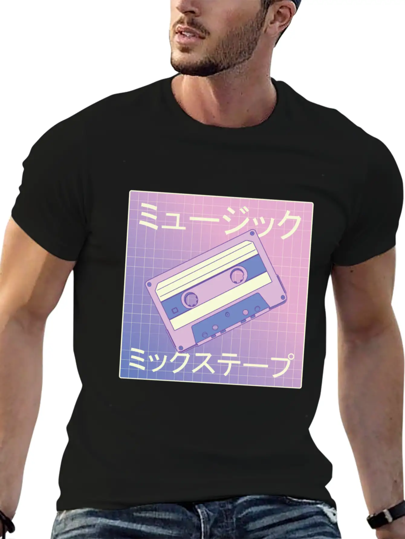 Vaporwave Mixtape - Japan Retro Music Cassette Classic Fit Graphic Tee For Daily Comfort – Unisex Cotton Shirt