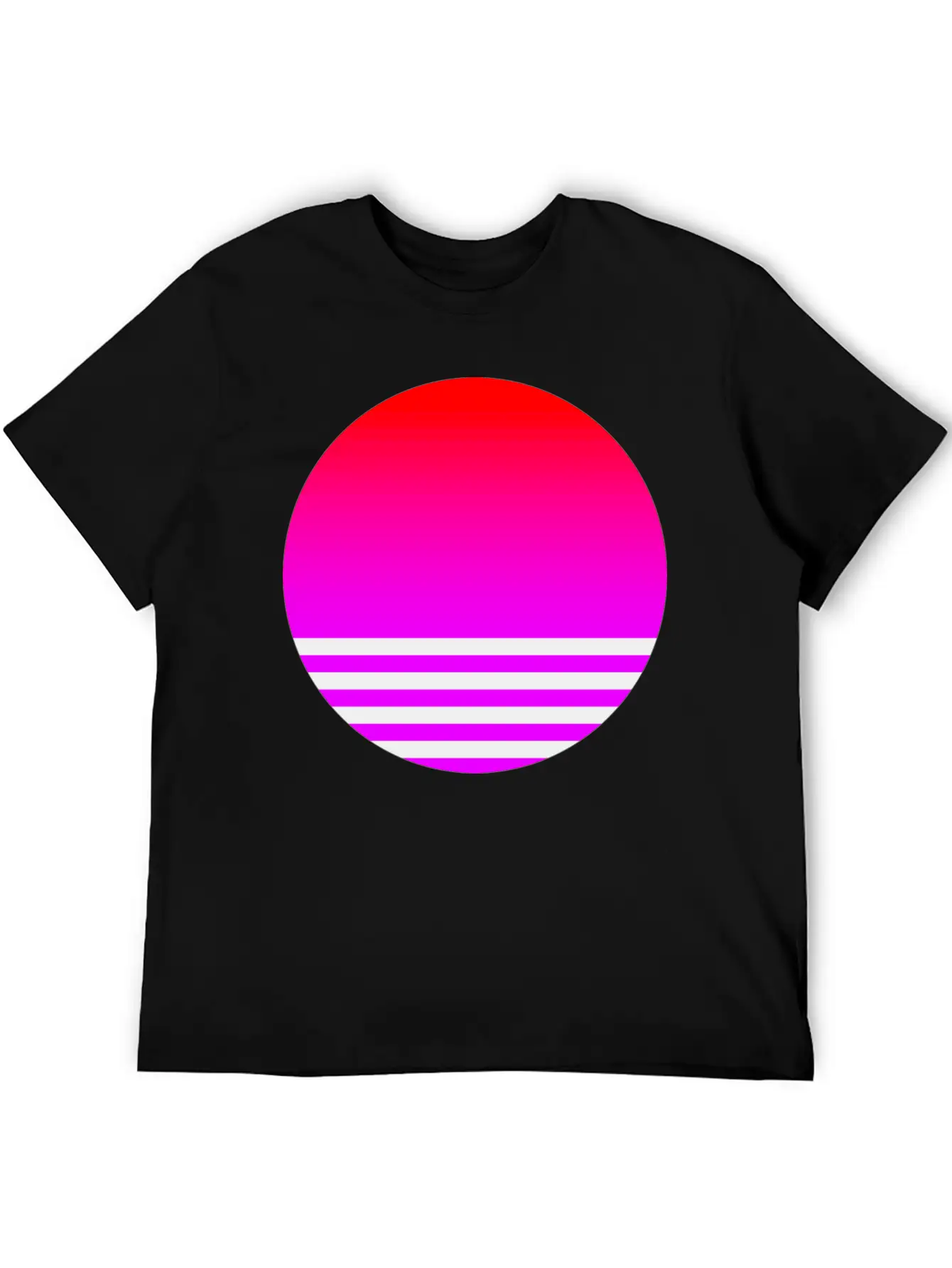 Vaporwave Sun Unisex Casual T-Shirt – Clean Design For Daily Comfort