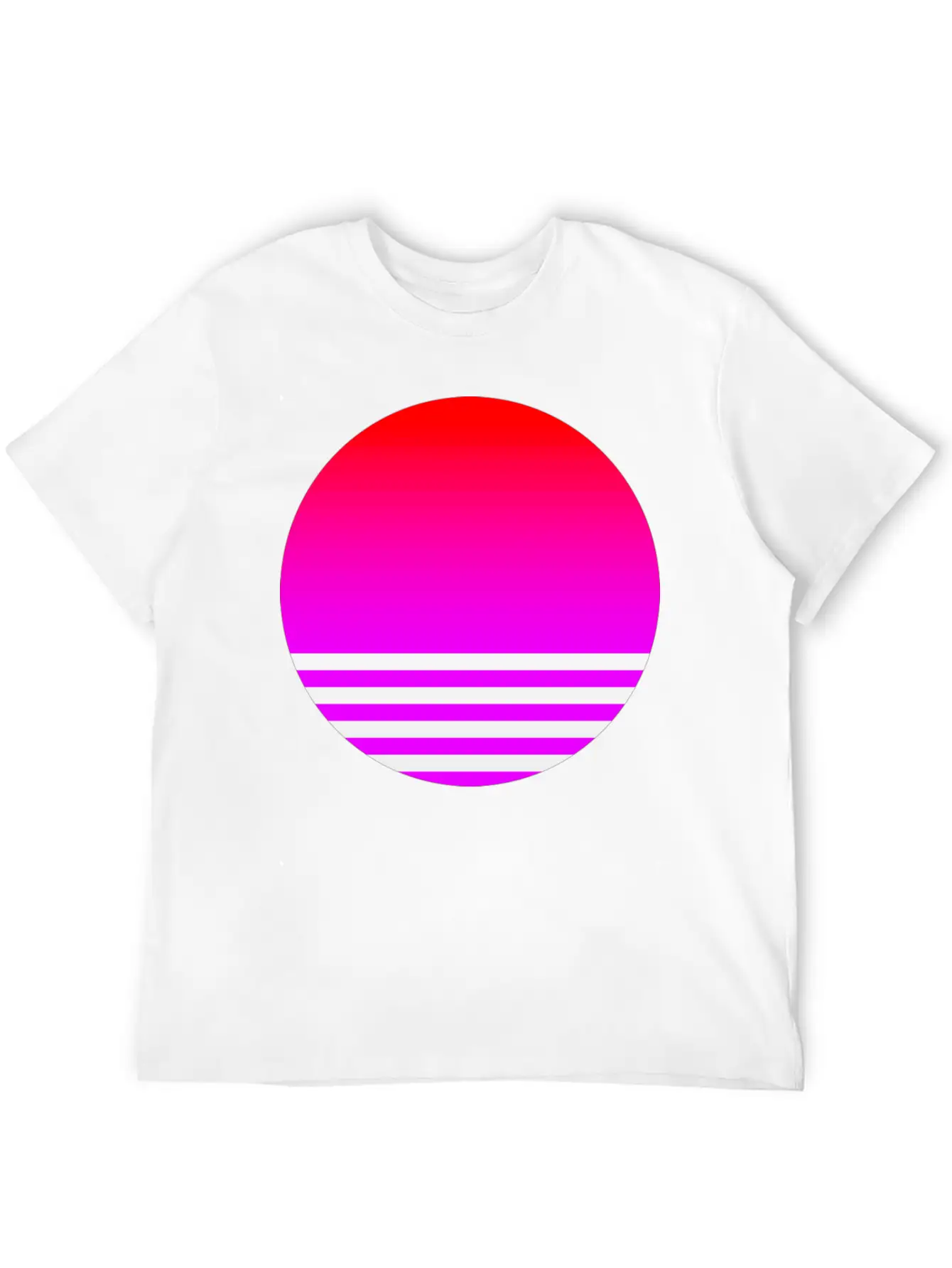 Vaporwave Sun Unisex Casual T-Shirt – Clean Design For Daily Comfort