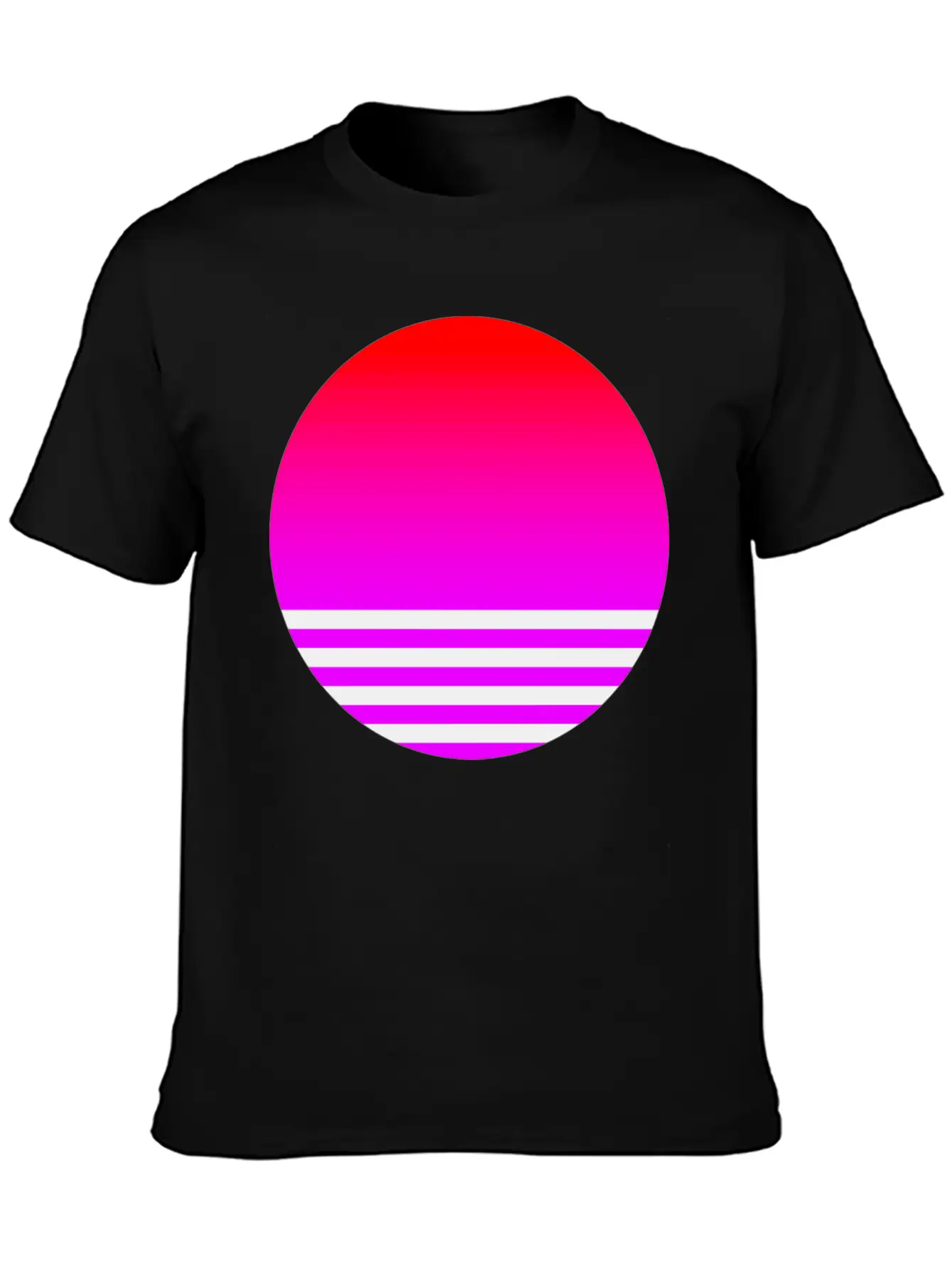 Vaporwave Sun Unisex Casual T-Shirt – Clean Design For Daily Comfort