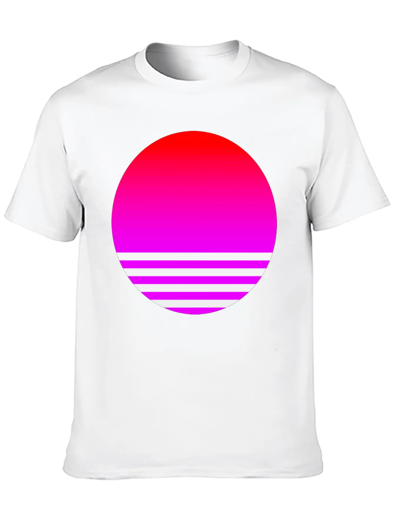 Vaporwave Sun Unisex Casual T-Shirt – Clean Design For Daily Comfort