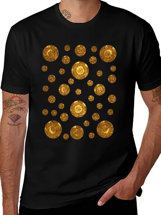 Varying Gold Coins Sizes Unisex Casual T-Shirt – Clean Design For Daily Comfort