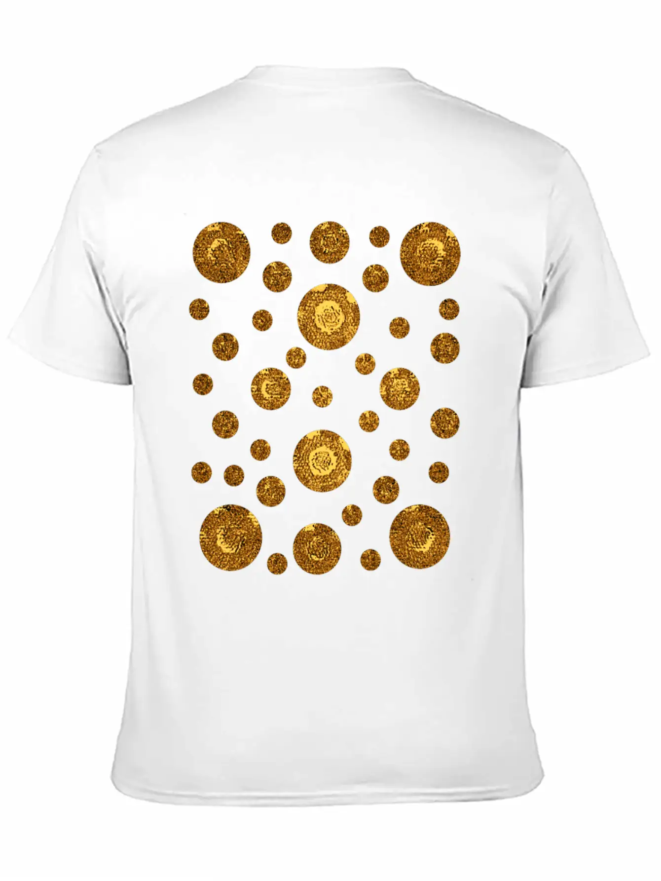 Varying Gold Coins Sizes Unisex Casual T-Shirt – Clean Design For Daily Comfort