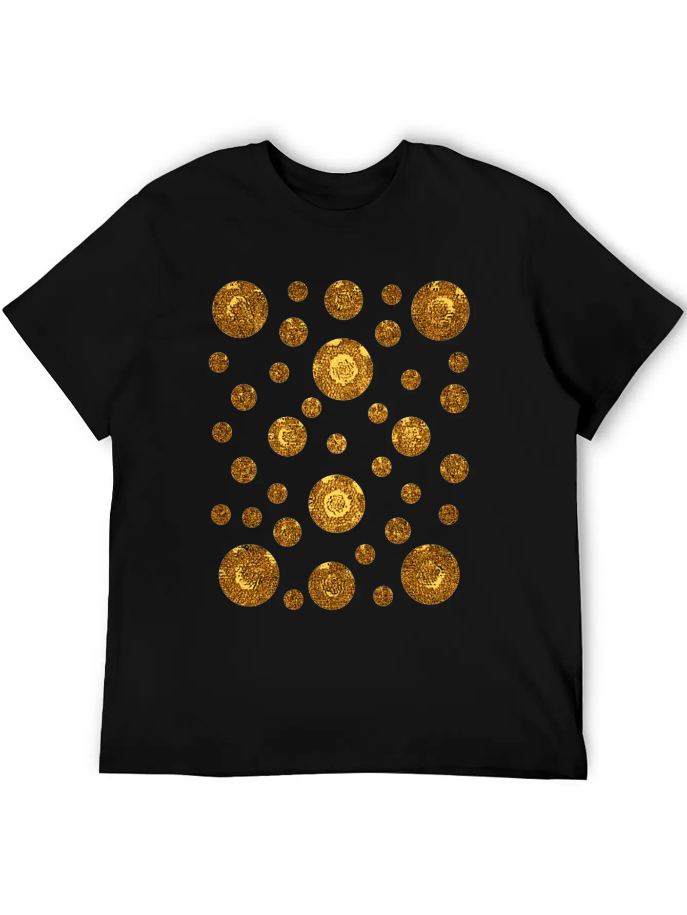 Varying Gold Coins Sizes Unisex Casual T-Shirt – Clean Design For Daily Comfort