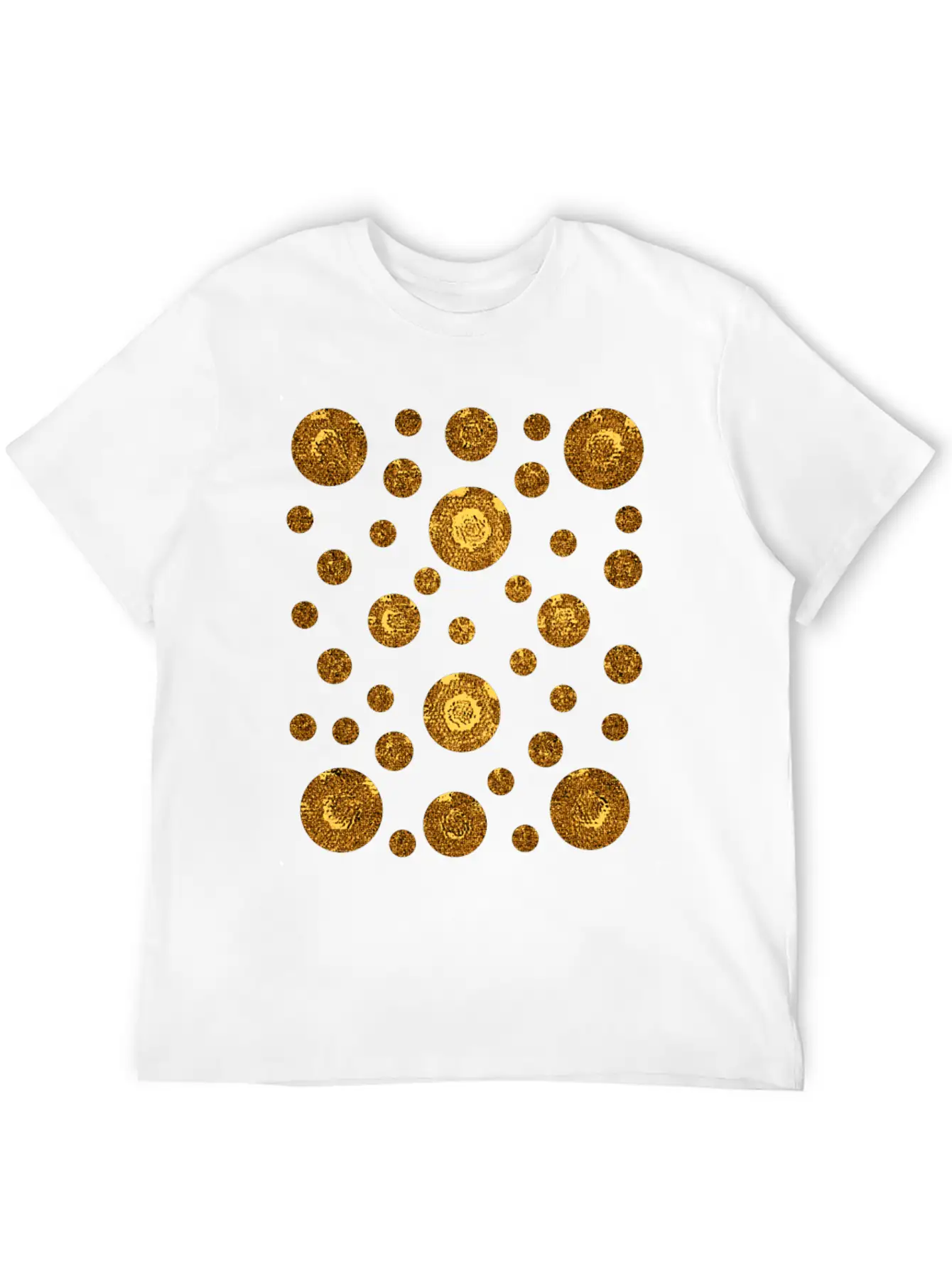 Varying Gold Coins Sizes Unisex Casual T-Shirt – Clean Design For Daily Comfort