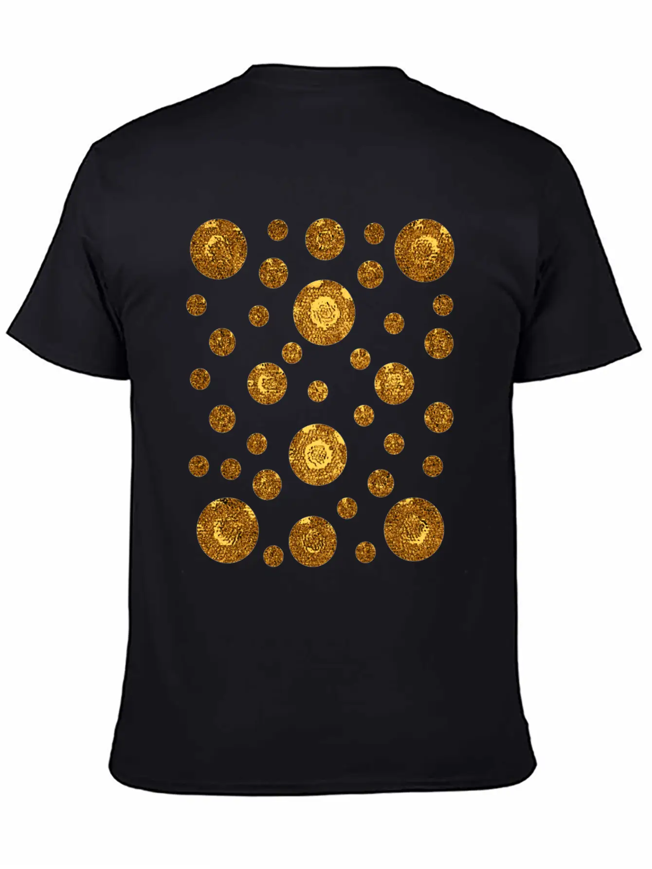 Varying Gold Coins Sizes Unisex Casual T-Shirt – Clean Design For Daily Comfort