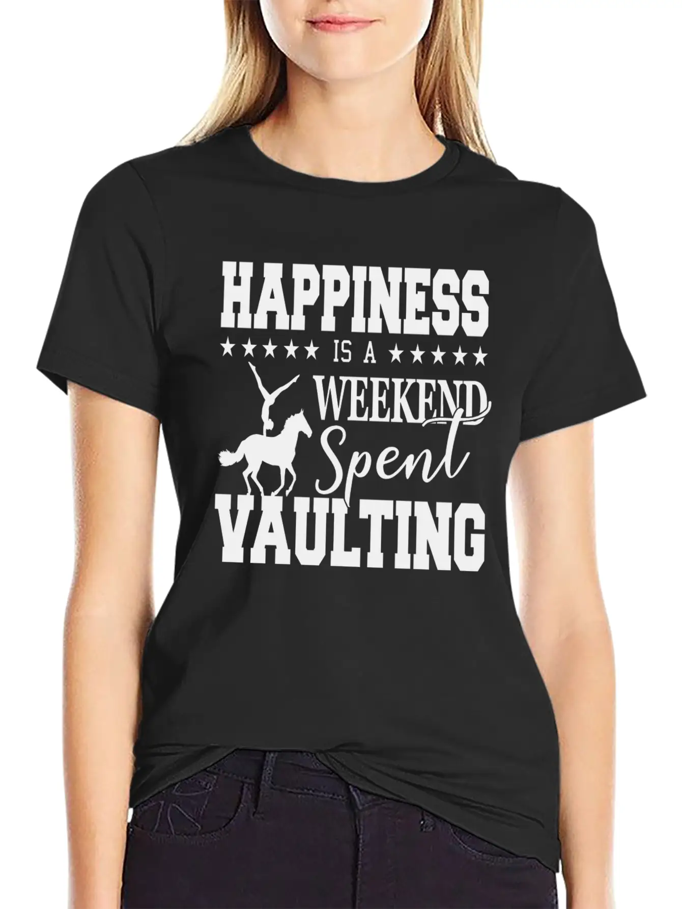 Vaulting Horse Unisex Casual T-Shirt – Clean Design For Daily Comfort