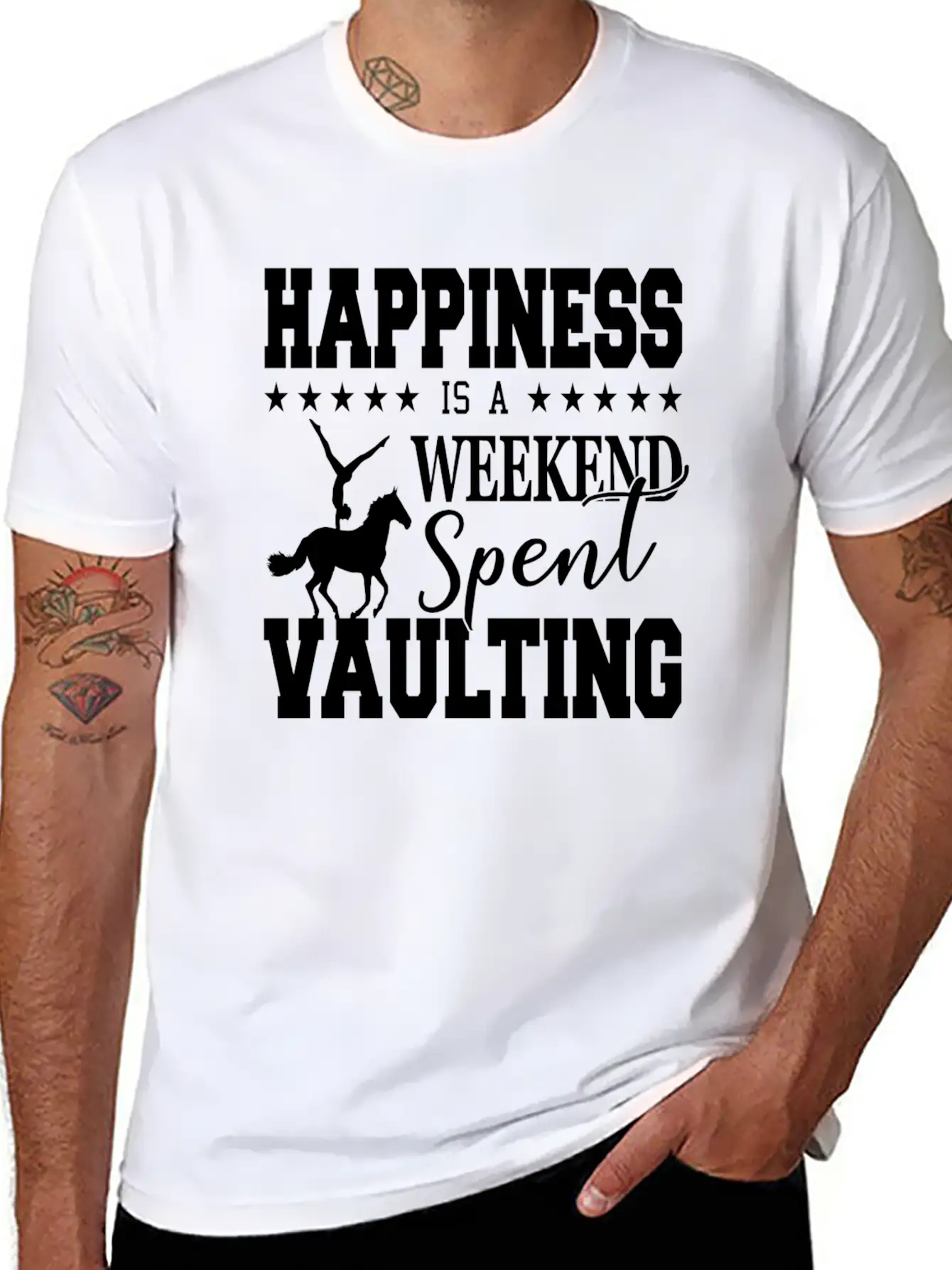 Vaulting Horse Unisex Casual T-Shirt – Clean Design For Daily Comfort