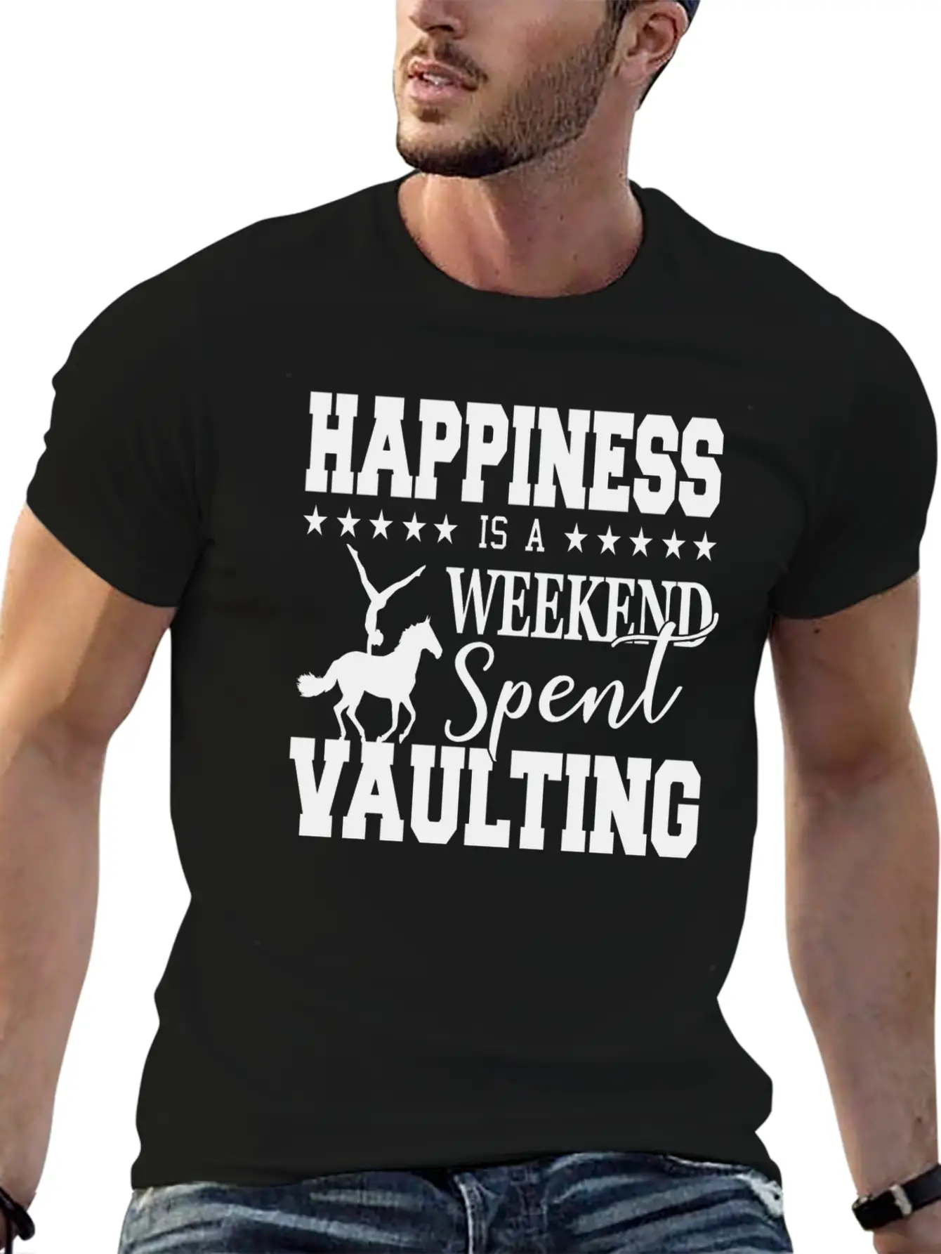 Vaulting Horse Unisex Casual T-Shirt – Clean Design For Daily Comfort