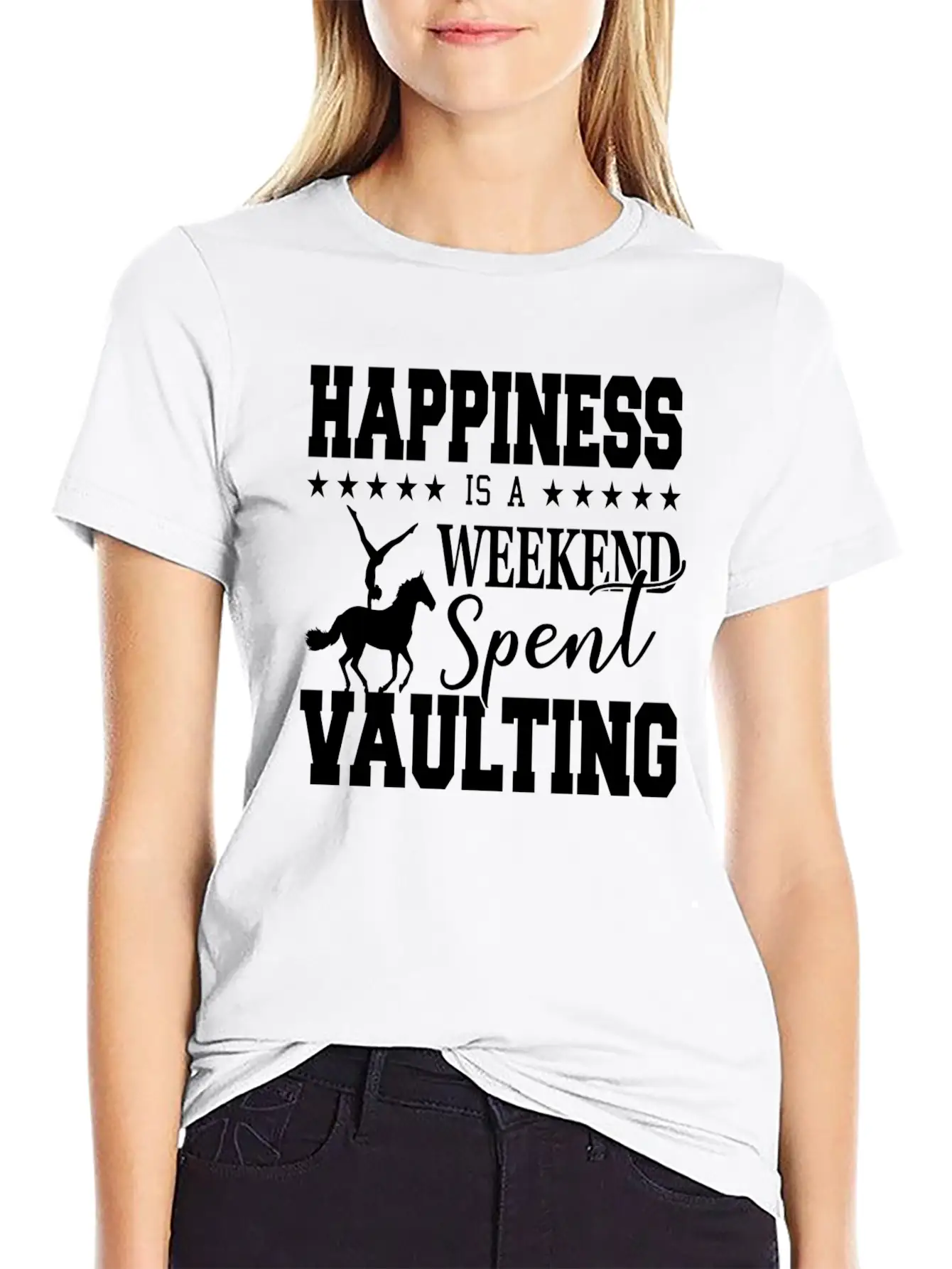 Vaulting Horse Unisex Casual T-Shirt – Clean Design For Daily Comfort