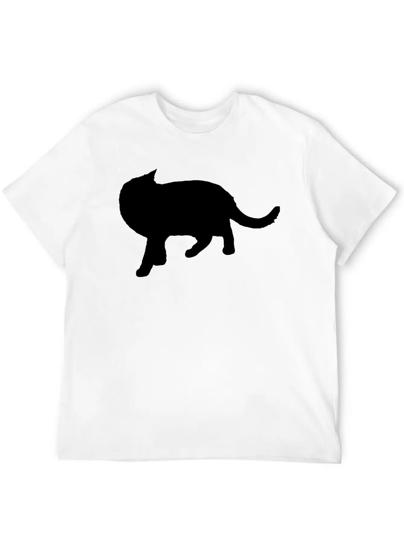 Vector Cat Silhouette Basic Graphic T-Shirt – Daily Comfort In Soft Cotton