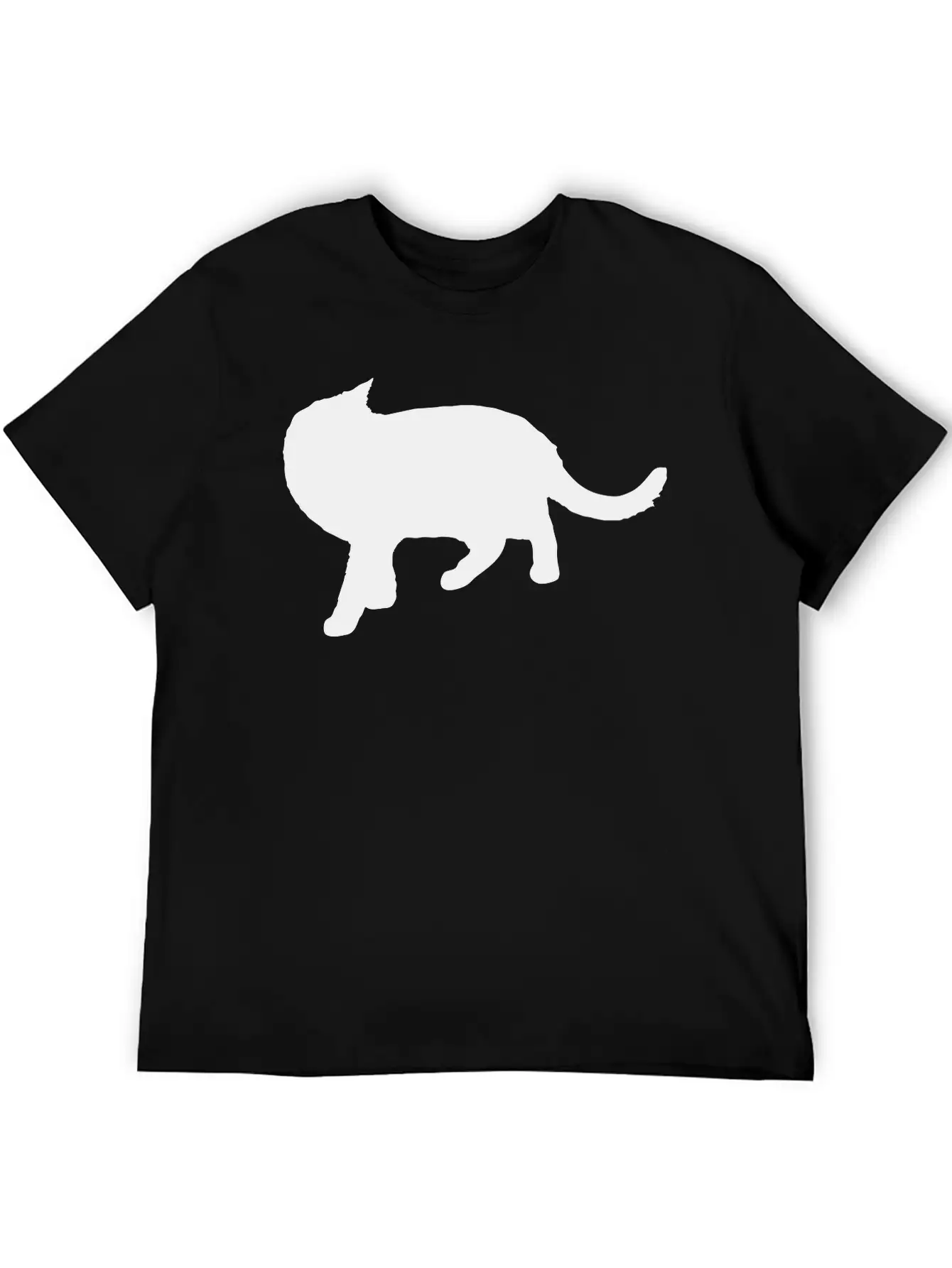 Vector Cat Silhouette Basic Graphic T-Shirt – Daily Comfort In Soft Cotton