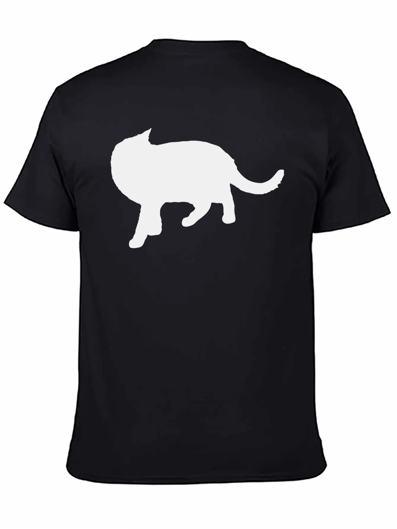 Vector Cat Silhouette Basic Graphic T-Shirt – Daily Comfort In Soft Cotton