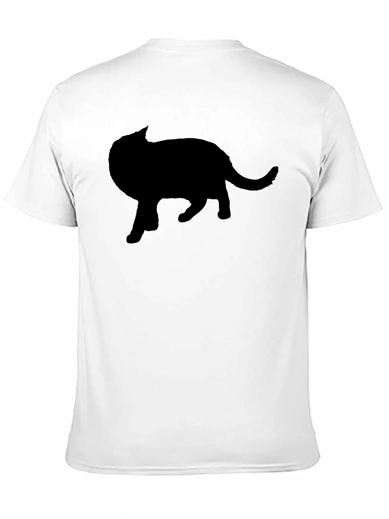 Vector Cat Silhouette Basic Graphic T-Shirt – Daily Comfort In Soft Cotton