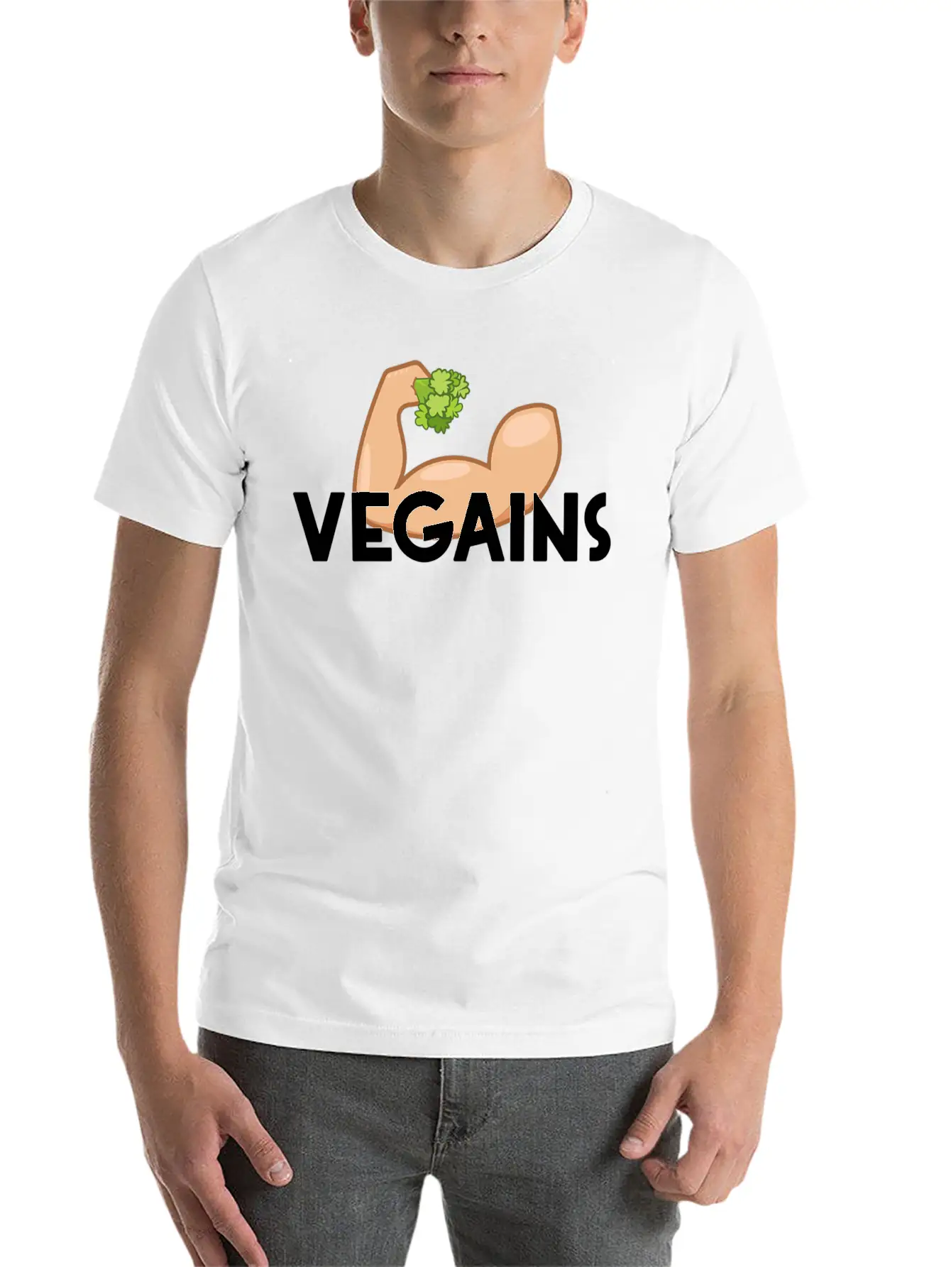 Vegains Fitness Relaxed Everyday Tee – Lightweight And Durable Cotton