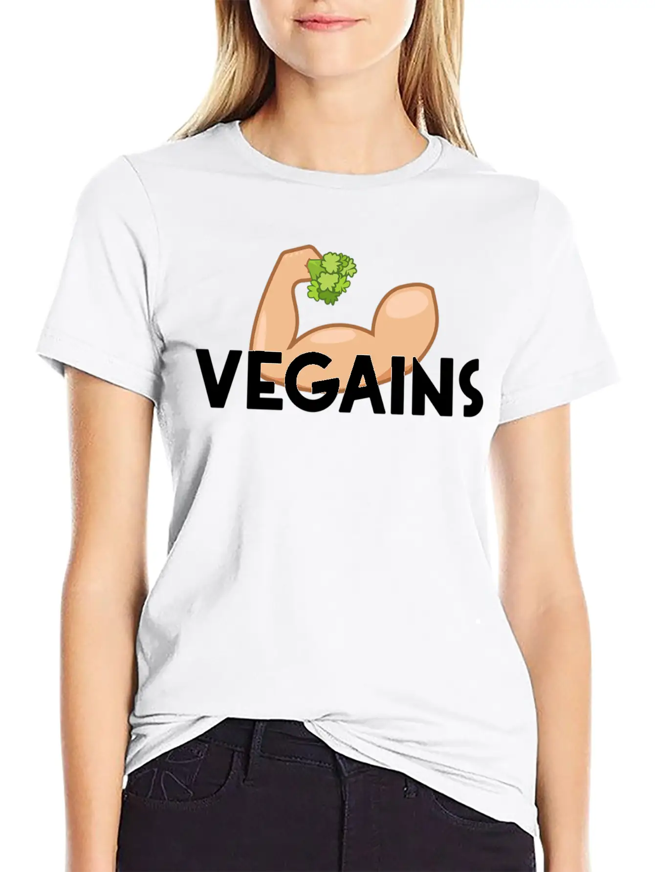 Vegains Fitness Relaxed Everyday Tee – Lightweight And Durable Cotton