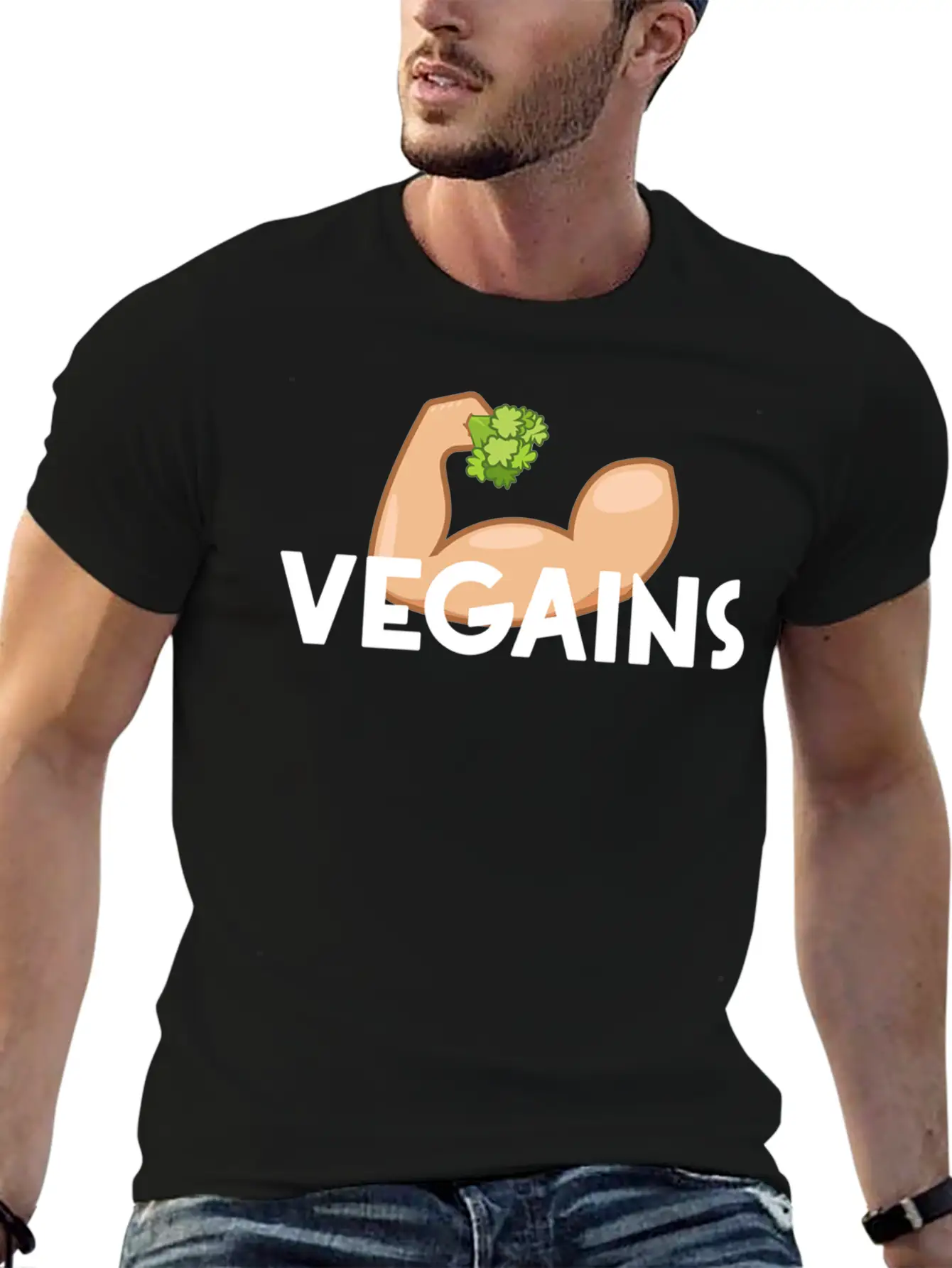 Vegains Fitness Relaxed Everyday Tee – Lightweight And Durable Cotton