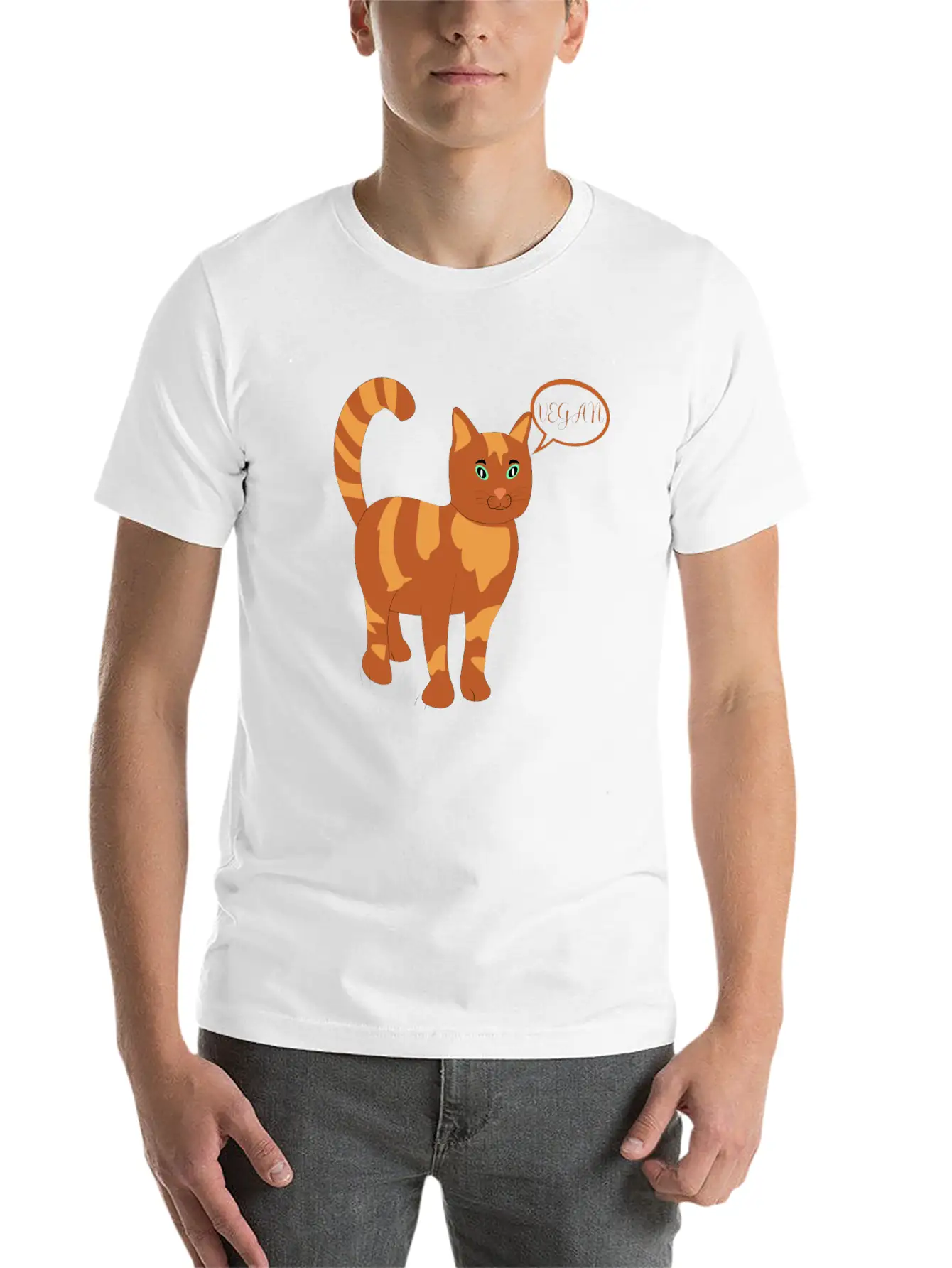 Vegan Classic Fit Graphic Tee For Daily Comfort – Unisex Cotton Shirt