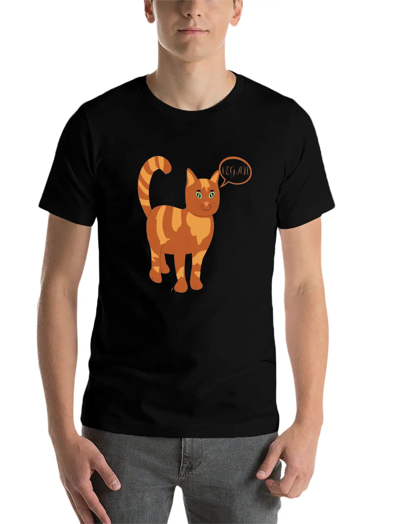 Vegan Classic Fit Graphic Tee For Daily Comfort – Unisex Cotton Shirt