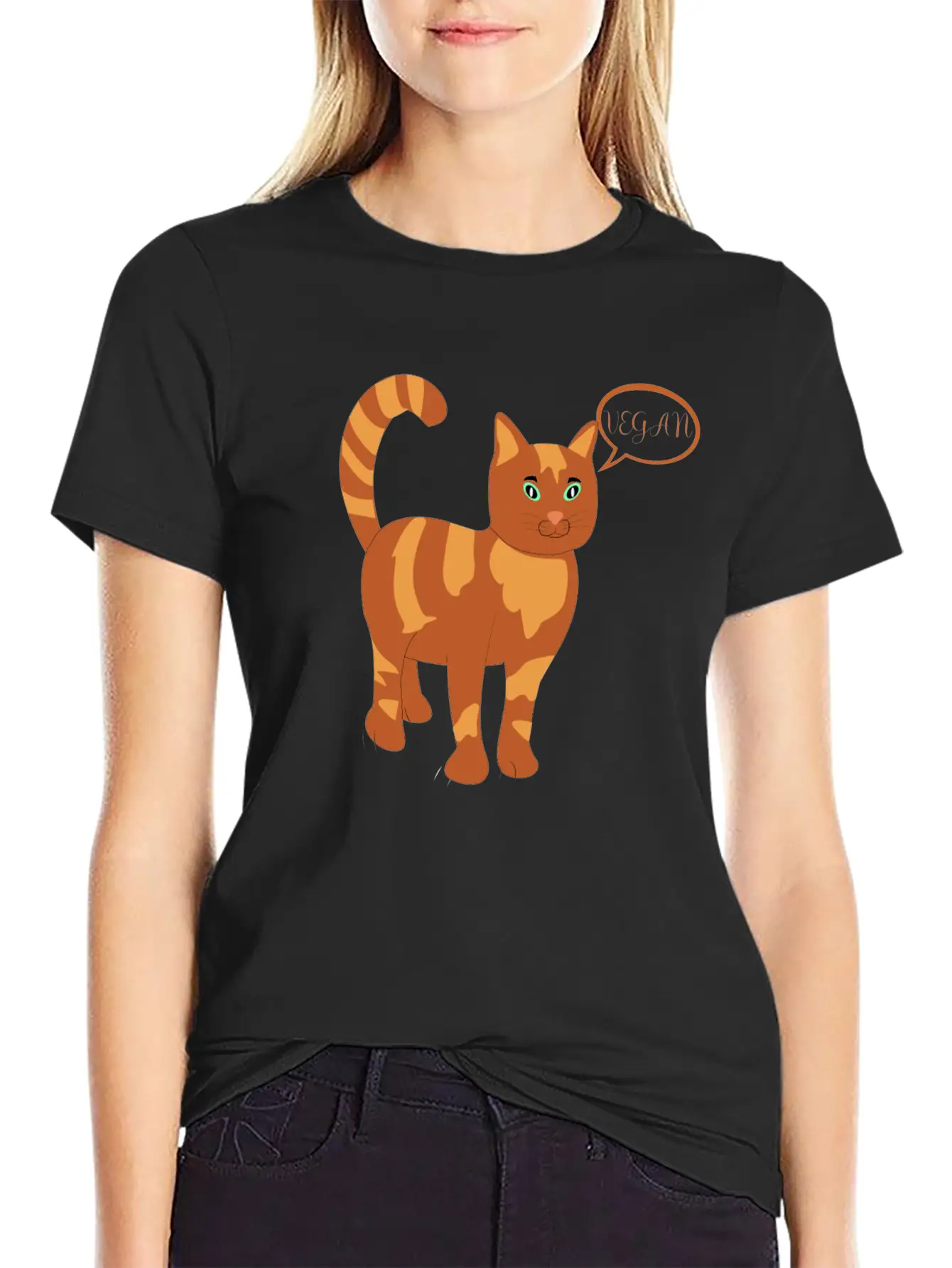 Vegan Classic Fit Graphic Tee For Daily Comfort – Unisex Cotton Shirt