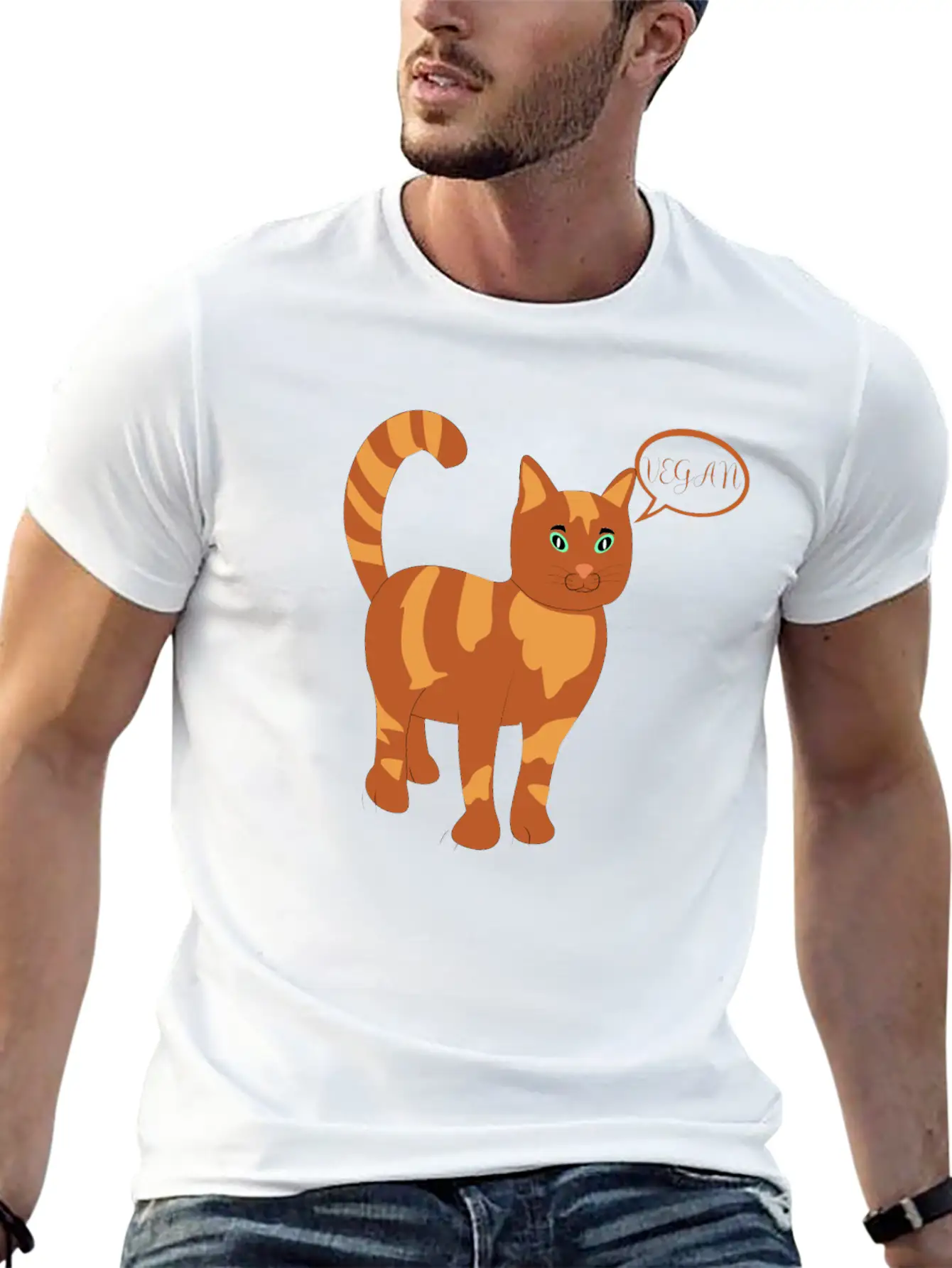 Vegan Classic Fit Graphic Tee For Daily Comfort – Unisex Cotton Shirt