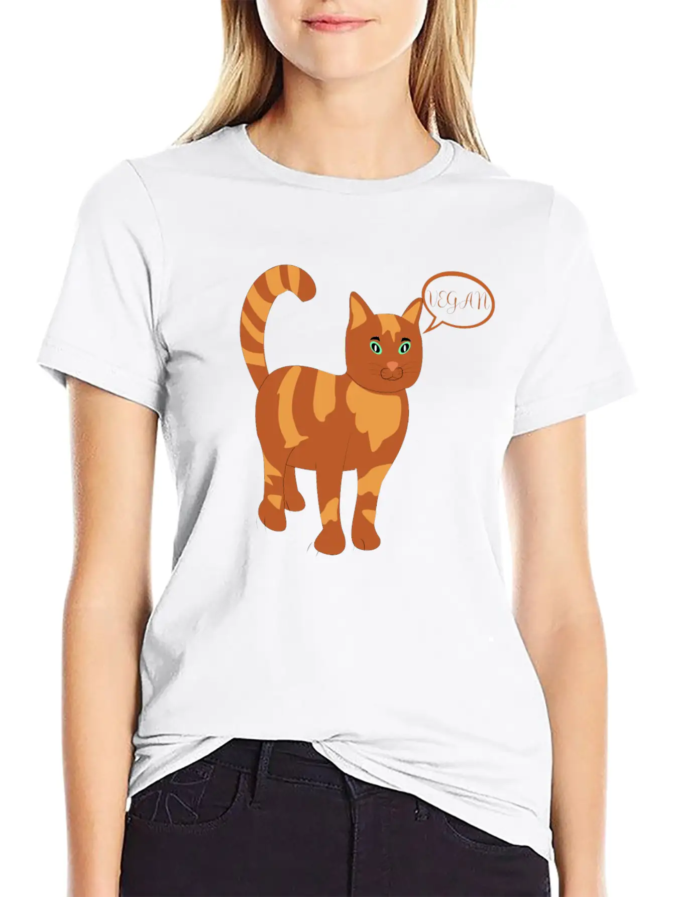 Vegan Classic Fit Graphic Tee For Daily Comfort – Unisex Cotton Shirt