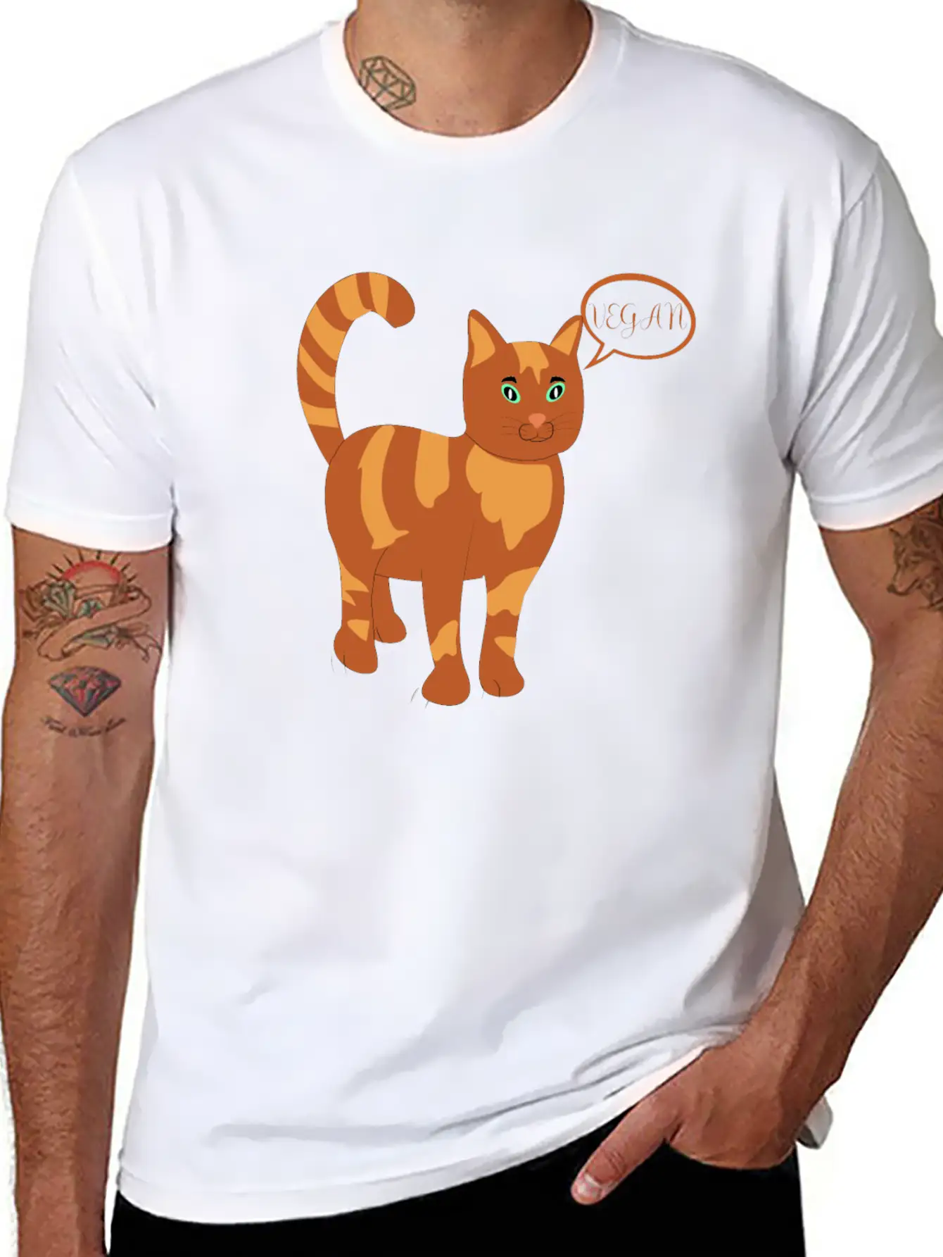 Vegan Classic Fit Graphic Tee For Daily Comfort – Unisex Cotton Shirt