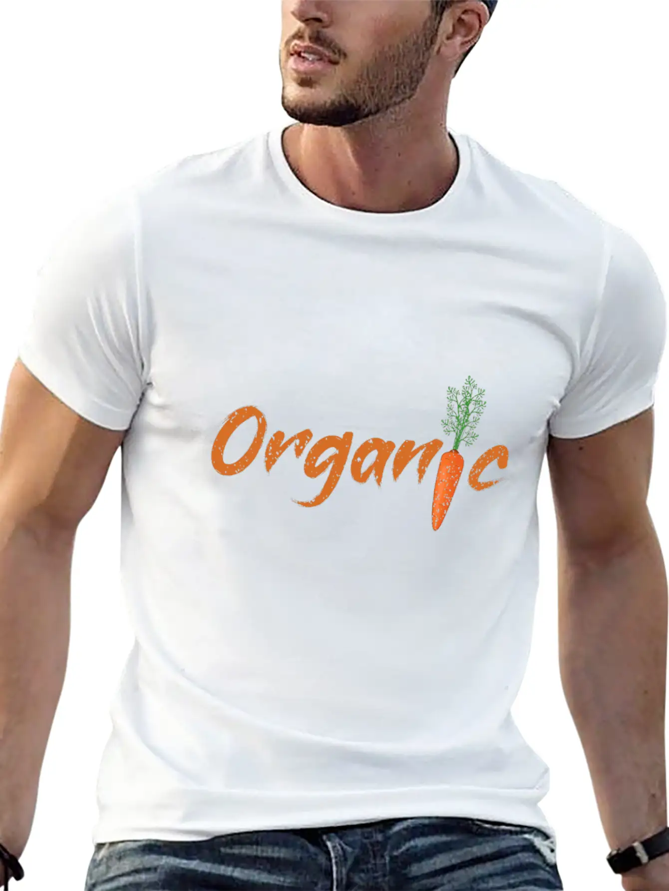 Vegan Diet Grunge Organic Vintage Carrot Modern Fit Casual T-Shirt ��� Clean And Versatile Design