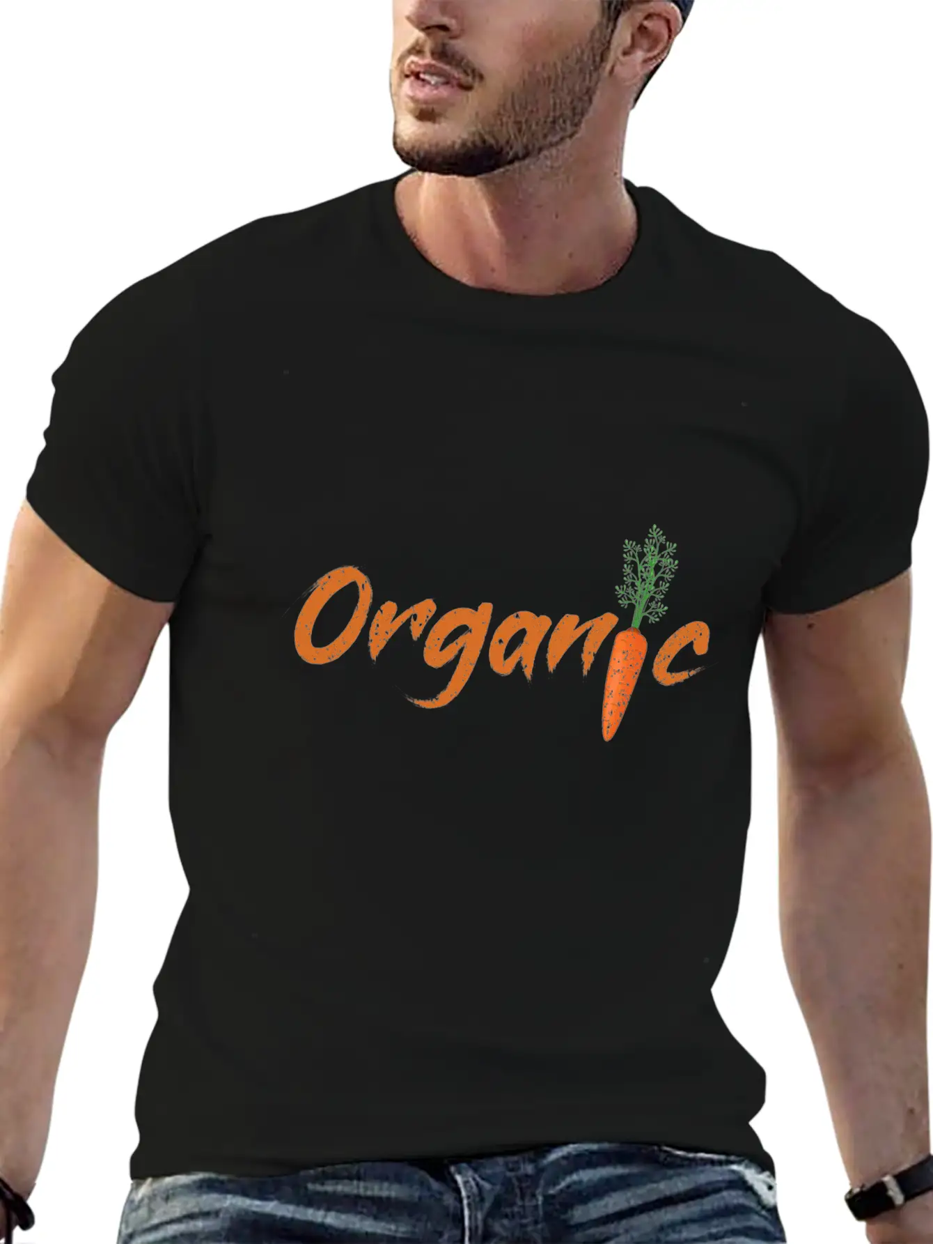 Vegan Diet Grunge Organic Vintage Carrot Modern Fit Casual T-Shirt ��� Clean And Versatile Design