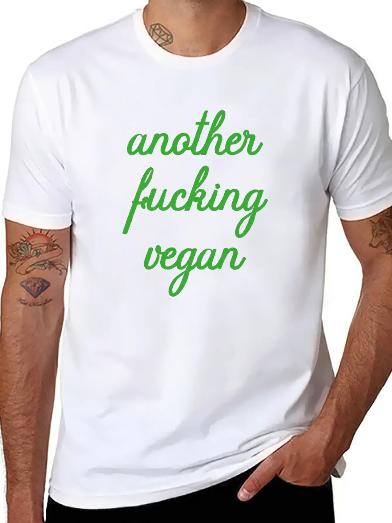 Vegan Quote Veggie Healthy Natural Gift Lightweight Cotton T-Shirt – Daily Comfort Graphic Shirt