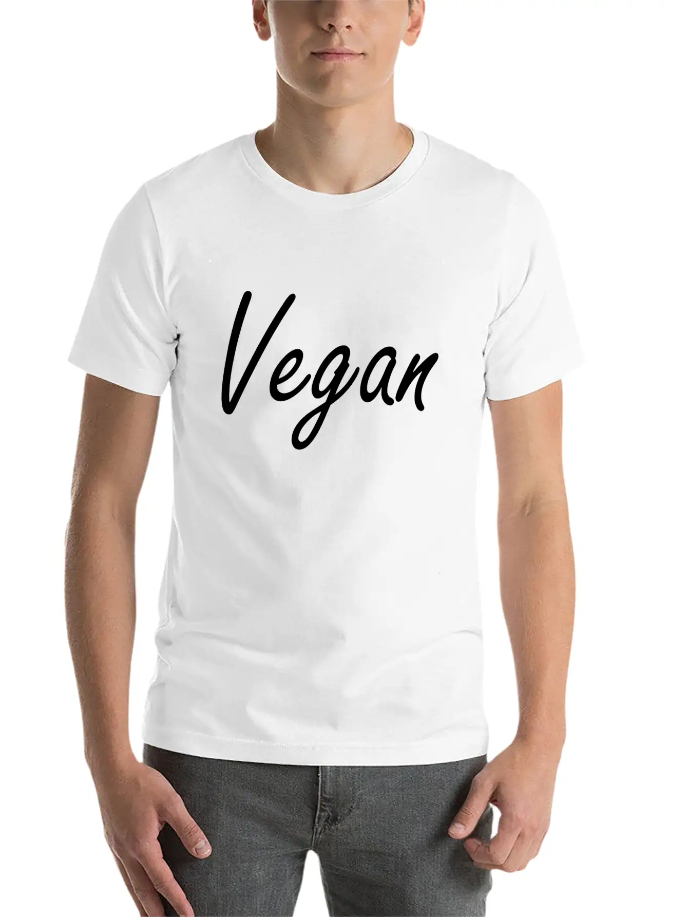 Vegan Soft Cotton Short Sleeve Tee – Unisex Wardrobe Staple