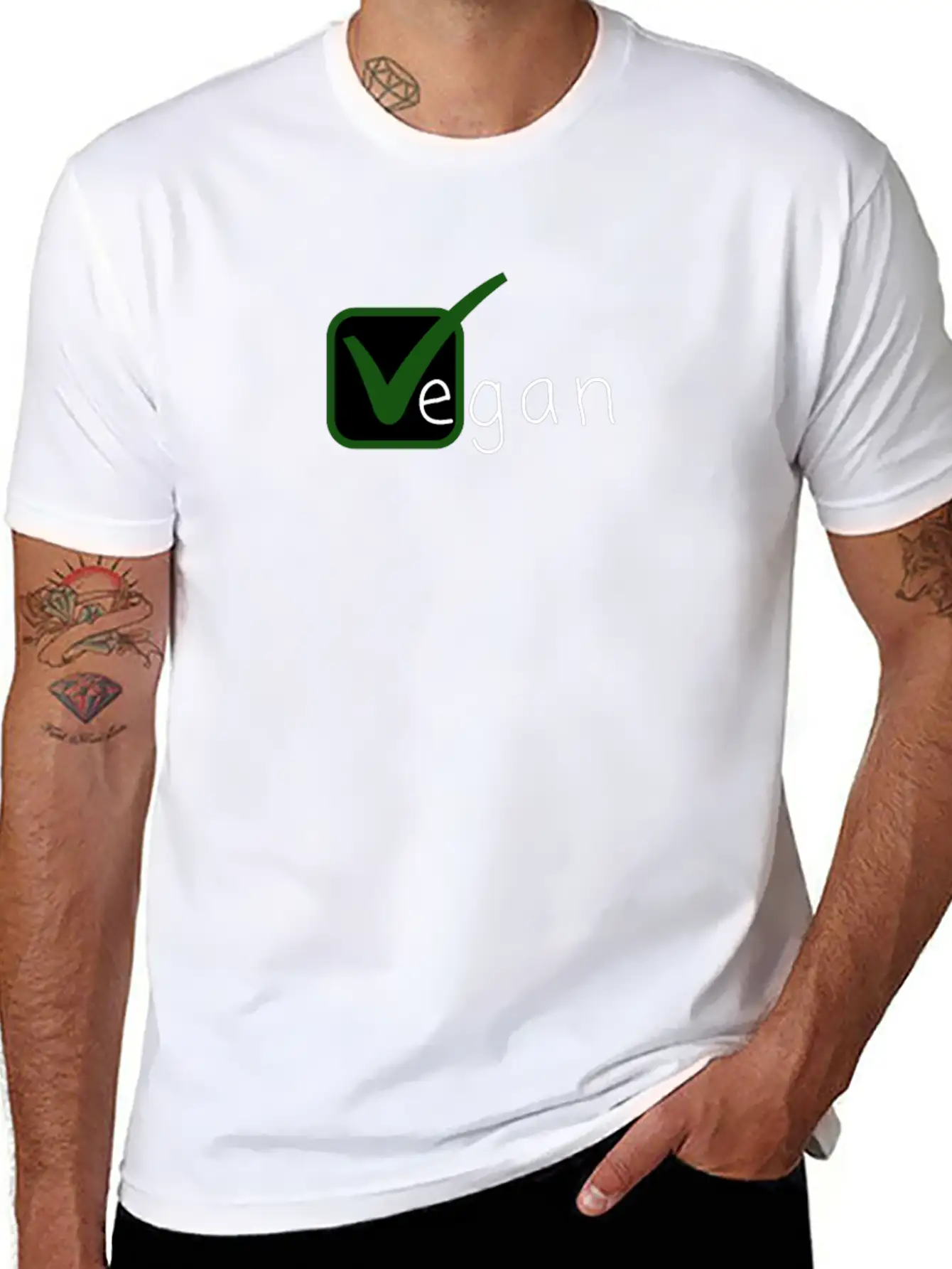 Vegan V Is For Vegan Basic Graphic T-Shirt – Daily Comfort In Soft Cotton