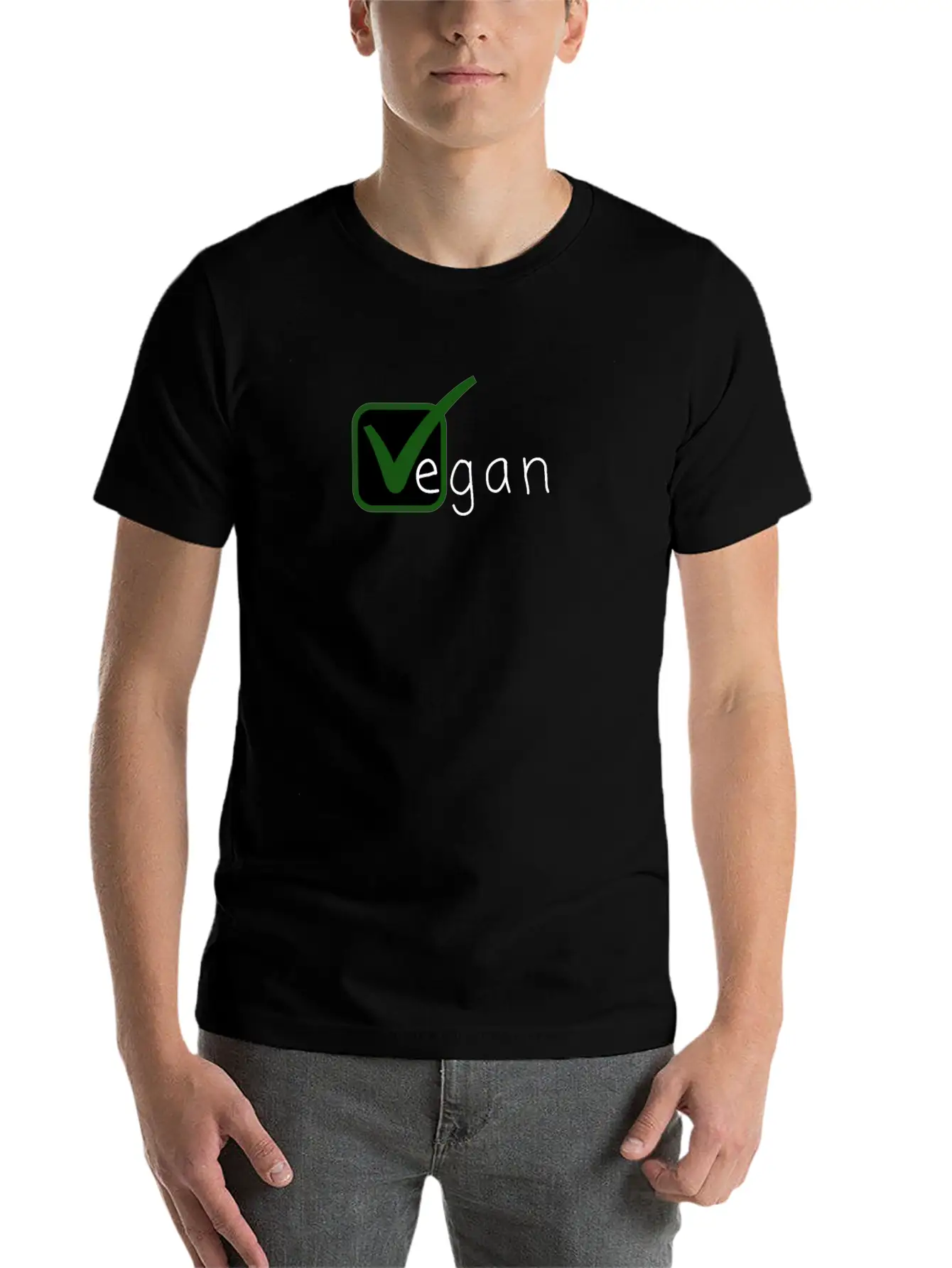 Vegan V Is For Vegan Basic Graphic T-Shirt – Daily Comfort In Soft Cotton