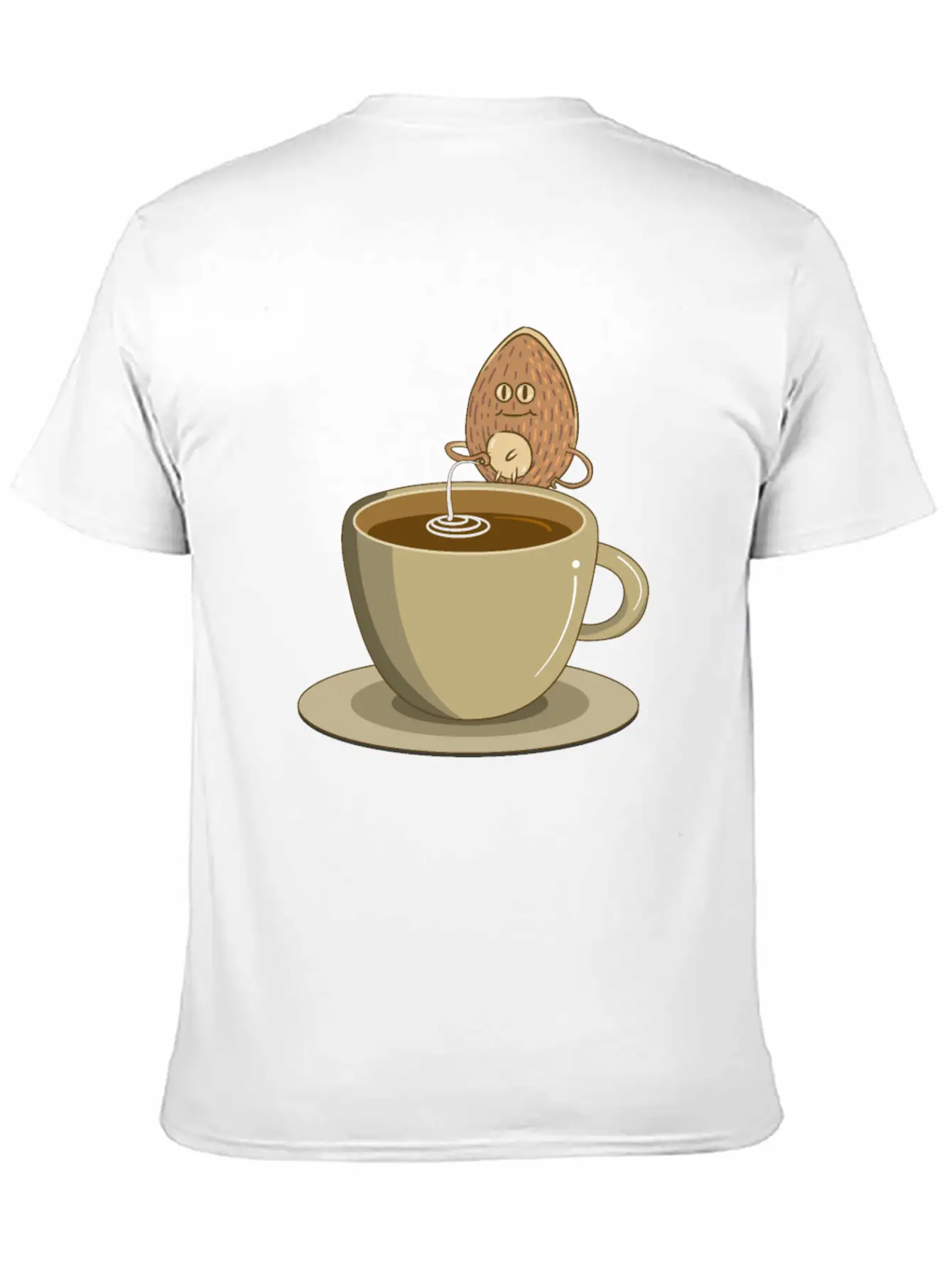 Vegan Vaganer Almond Milk Organic Milk Coffee Modern Fit Casual T-Shirt ��� Clean And Versatile Design